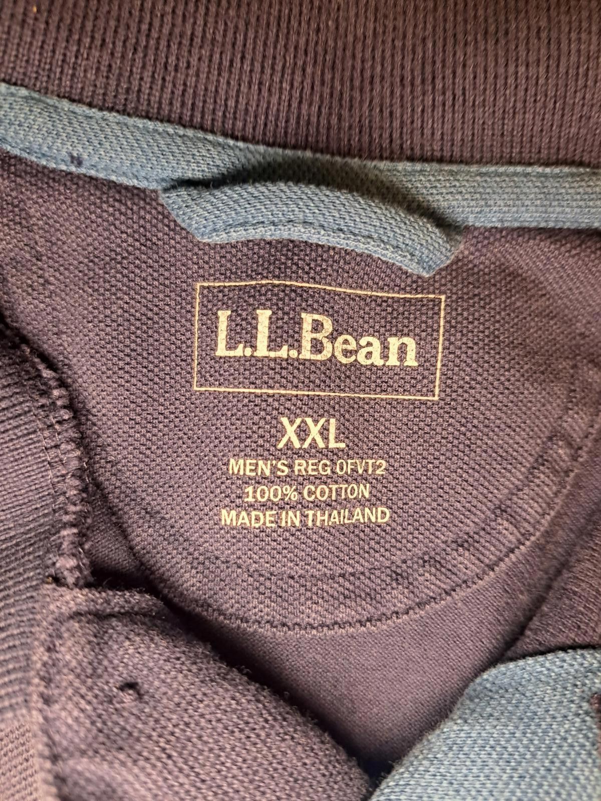 L.L. Bean LL Bean Polo Shirt Mens XXL Navy Blue 100% Cotton Size US XXL / EU 58 / 5 - 2 Thumbnail
