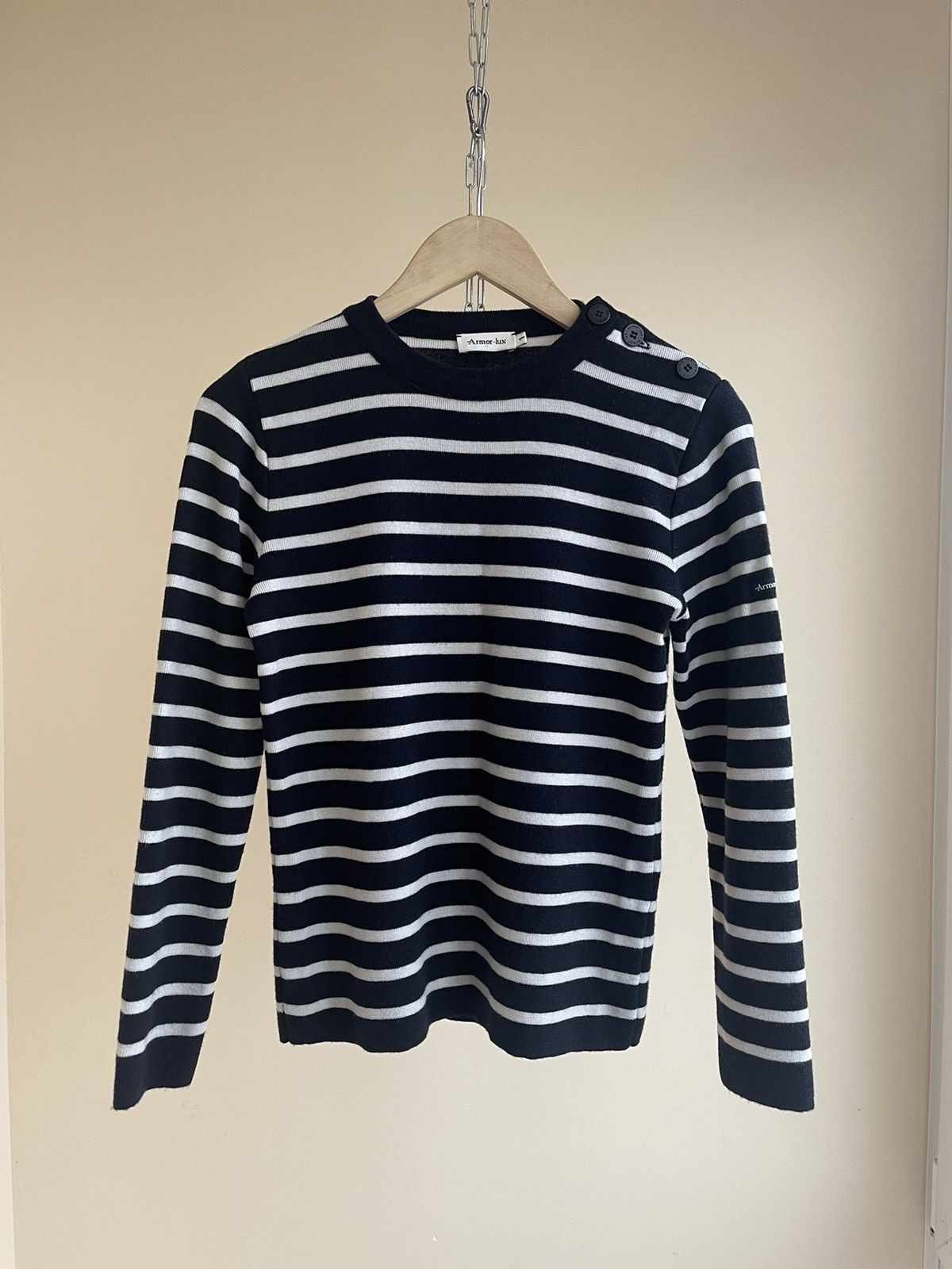 Armor-Lux Armor Lux Striped Fisherman Jumper Merino Wool Sweater Size1 Size S / US 4 / IT 40 - 1 Thumbnail
