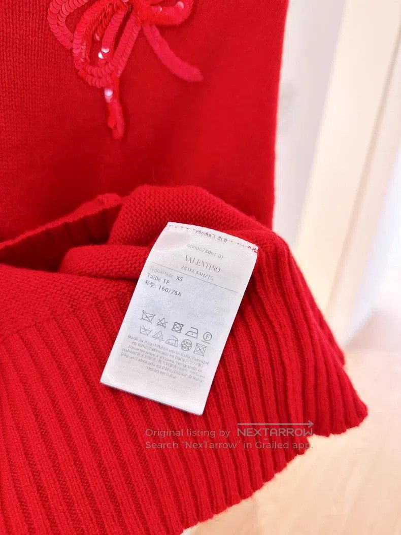 Valentino Valentino Bow sequin cashmere sweater Size XS / US 0-2 / IT 36-38 - 8 Thumbnail