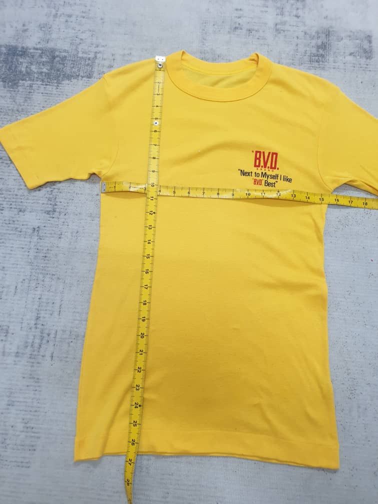Japanese Brand Vintage BVD Yellow Colour Shirt Size US XXS / EU 40 - 5 Thumbnail
