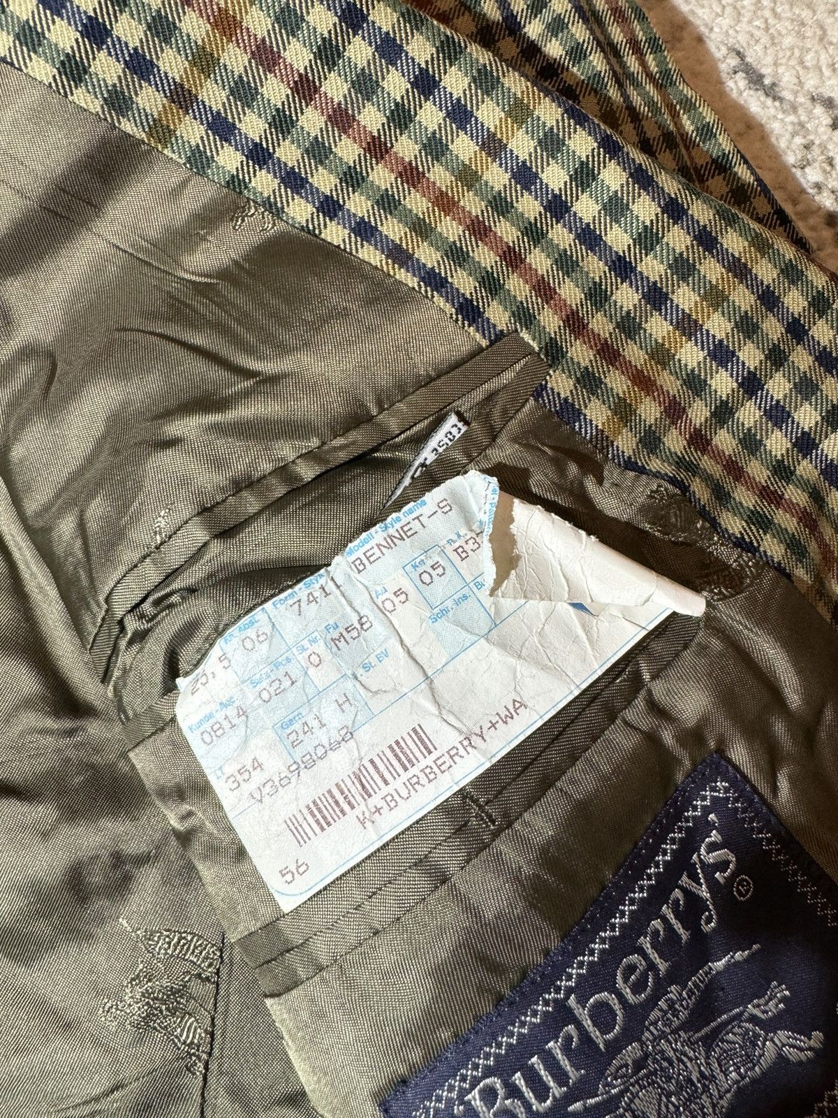 Burberry × Vintage Burberry’s Vintage Plaid Check Blazer Oldmoney Men’s Large Size 44R - 10 Thumbnail