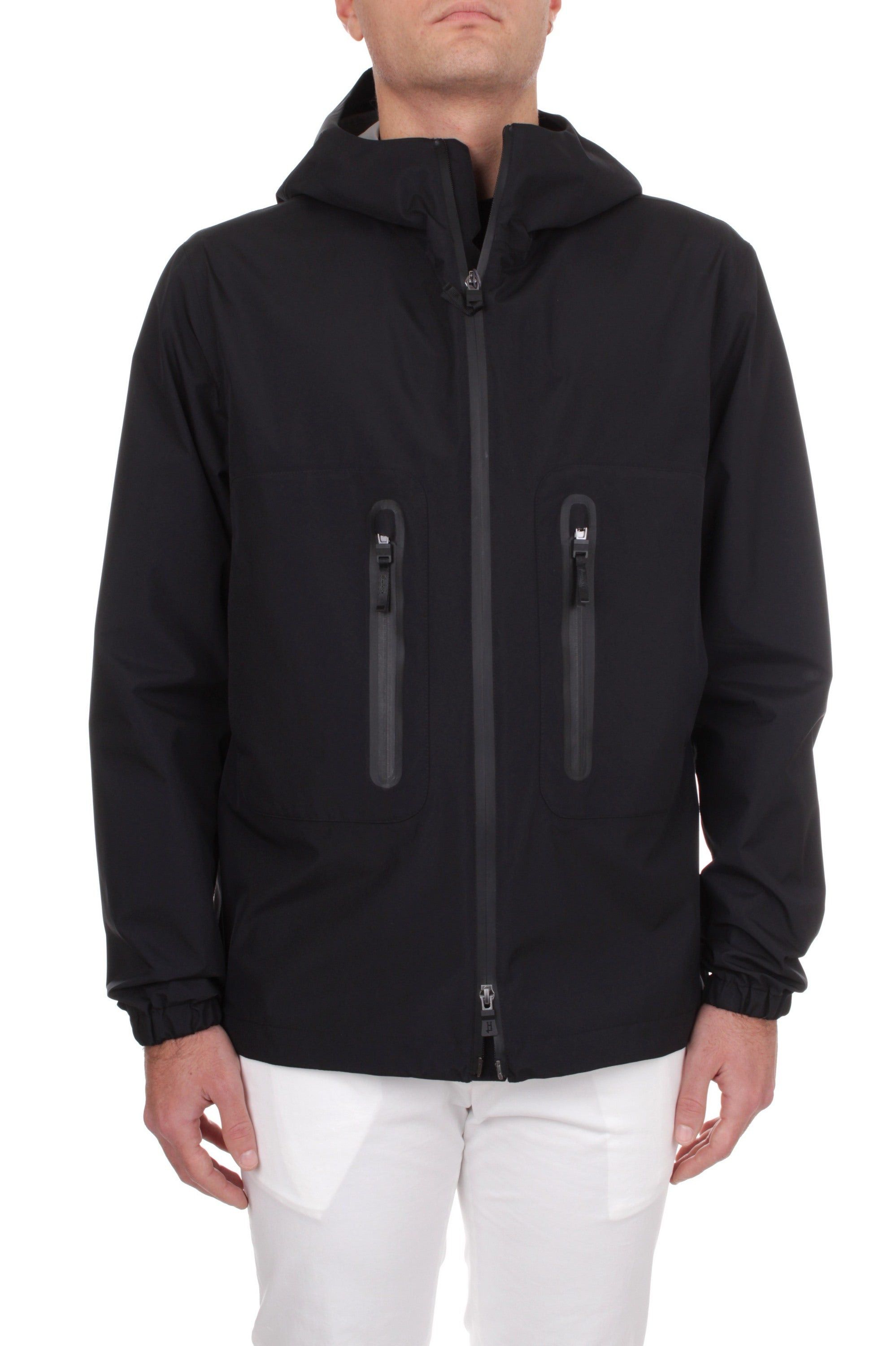 Herno o1s22i1n1024 Gore-Tex Hooded Jacket in Black Size US L / EU 52-54 / 3 - 1 Thumbnail