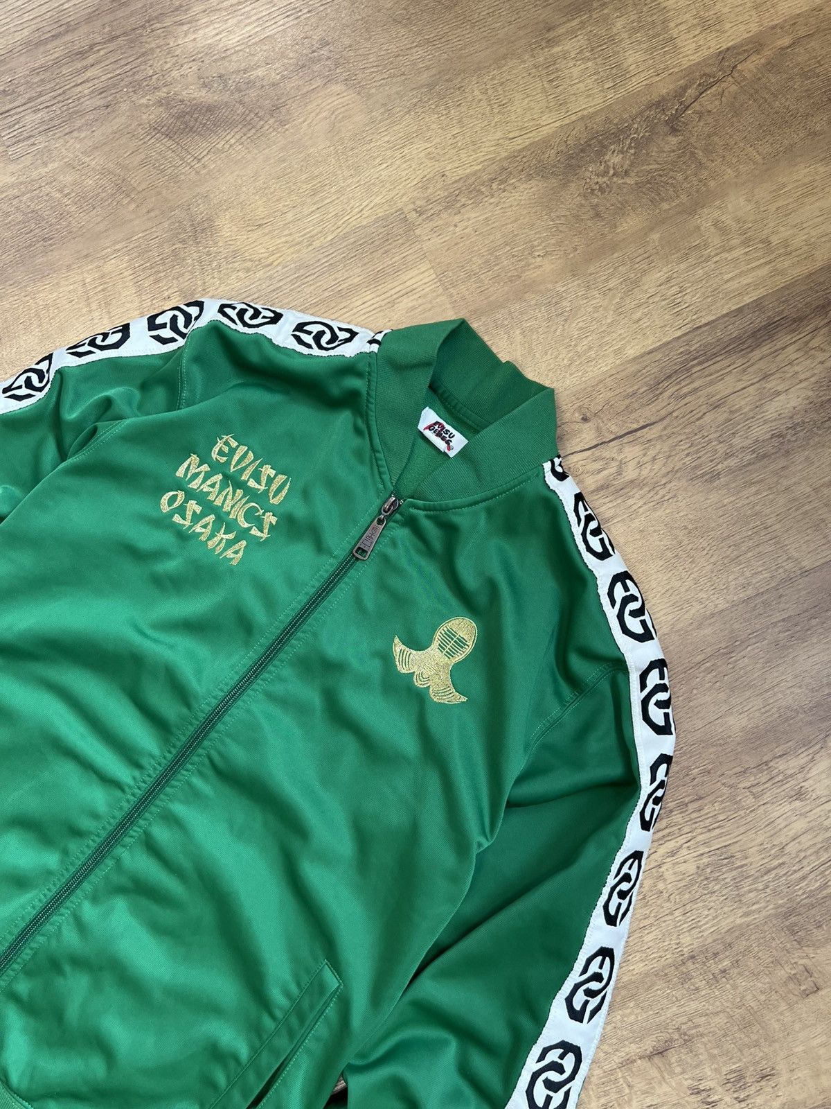 Zip jacket Evisu manics Osaka vintage gold logo y2k