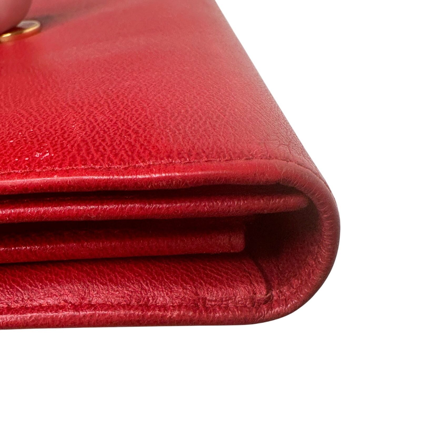 Loewe Loewe Anagram Flap Leather Continental Long Wallet - Red Size ONE SIZE - 13 Thumbnail