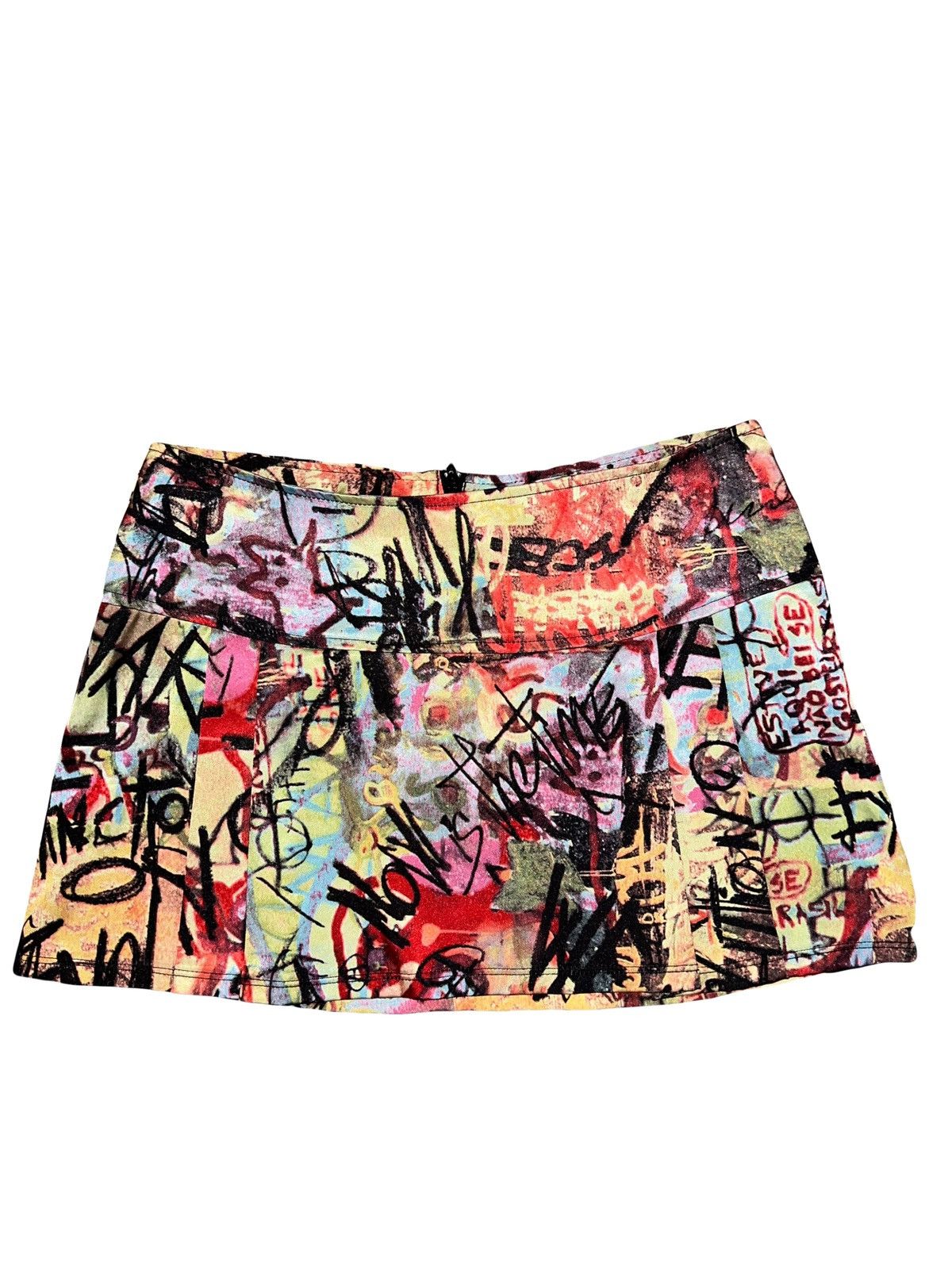 Japanese Brand Vintage punk art silky mini skirt 🖤♥️ Size 26" / US 2 / IT 38 - 1 Thumbnail