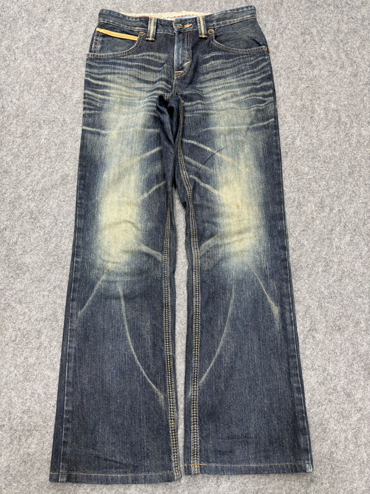 Edwin 💥Flare💥Edwin Stone Mudwash Insane Fades Denim F656 Size US 30 / EU 46 - 22 Thumbnail