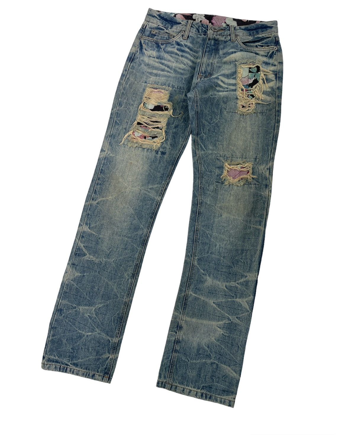 Japanese Brand × Jean OFFER‼️Vintage Distressed & Repair Japanese Jeans Size US 31 - 1 Thumbnail