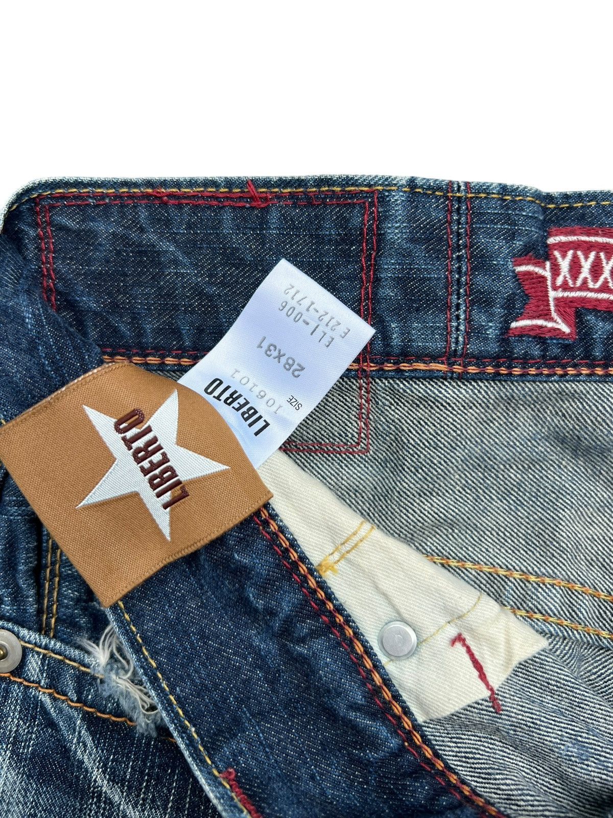 Japanese Brand Liberto Japan Paint Splatter Distressed Denim Jeans 30x27 Size 30" / US 8 / IT 44 - 12 Thumbnail