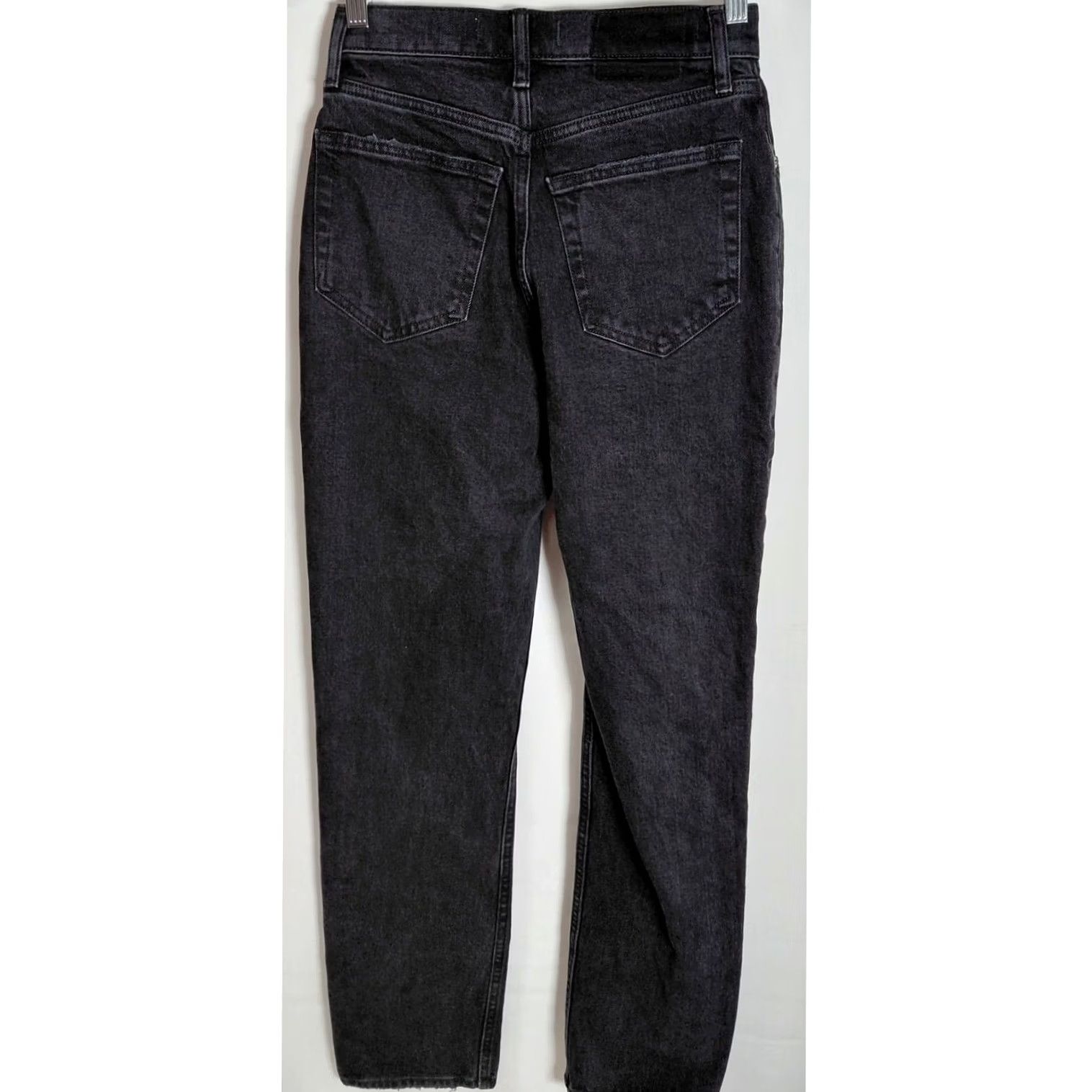 Abercrombie & Fitch Abercrombie & Fitch The Dad High Rise Jeans Solid Denim Women Size 24 Black Size 42" / US 20 - 2 Thumbnail