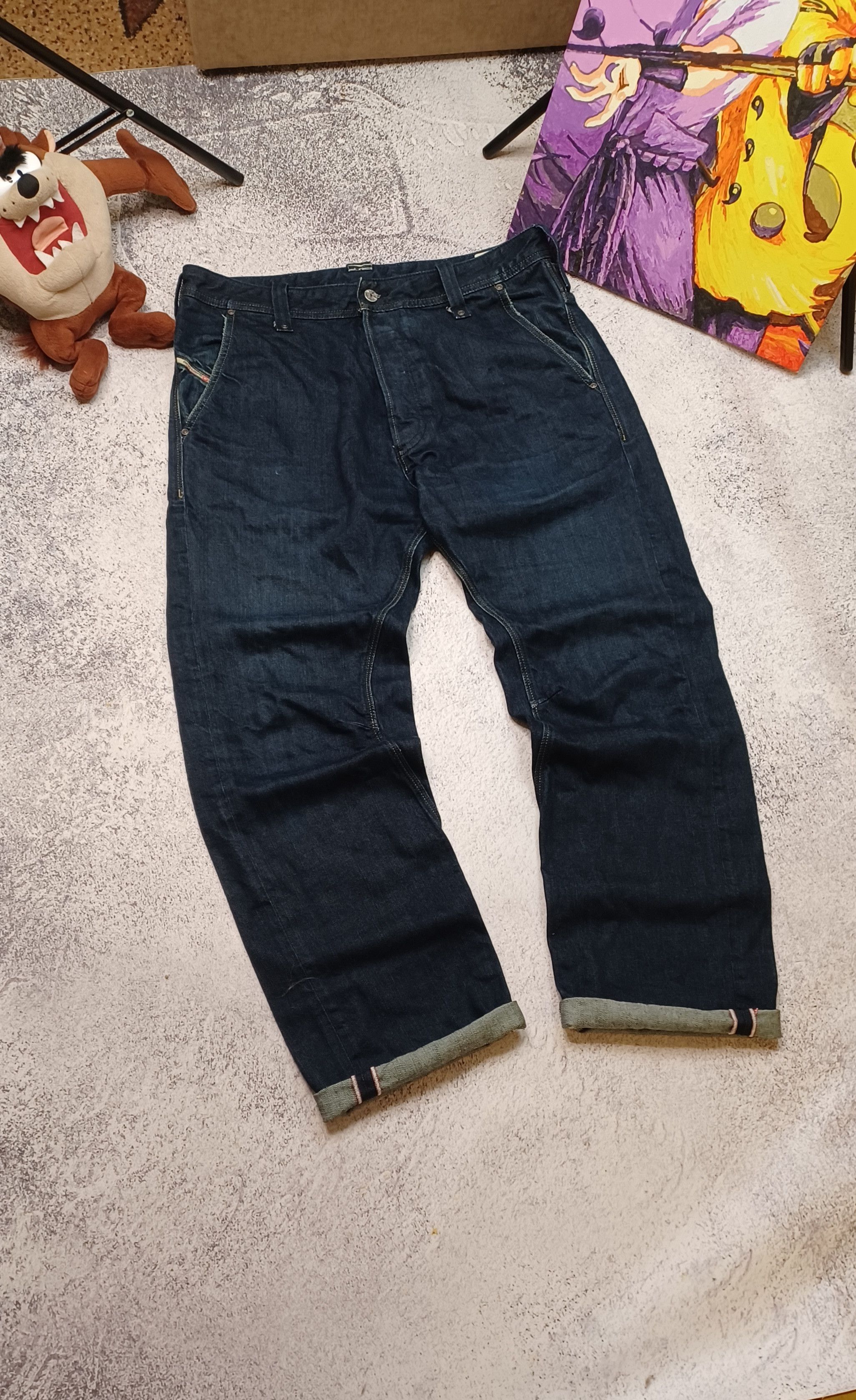 Diesel GUALBON Jeans W32 L32 Dark Wash 008IL Selvedge