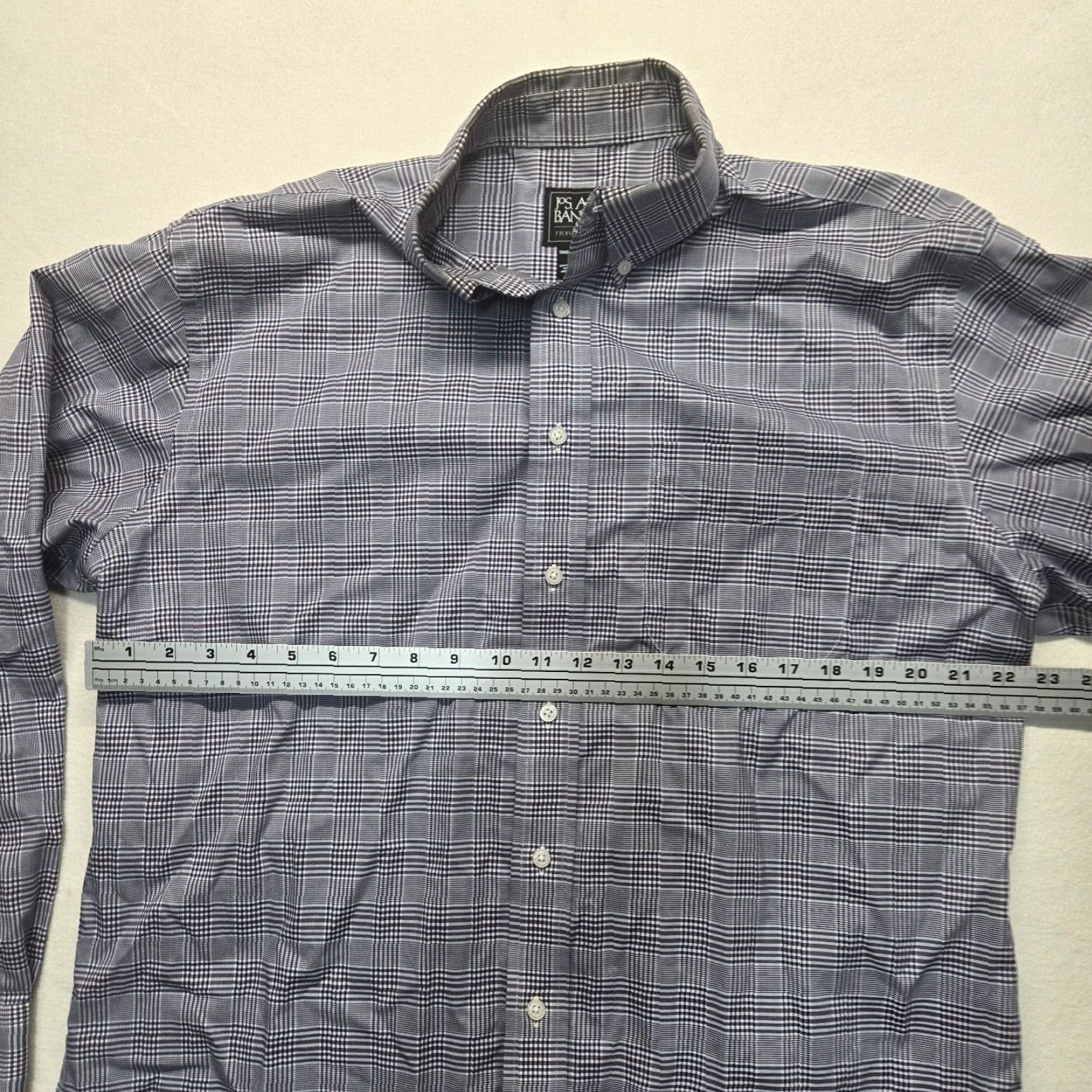 Jos. A. Bank Jos A Bank Shirt Mens L Black Plaid Button-Up Long Sleeve Reg Fit Size US L / EU 52-54 / 3 - 4 Thumbnail