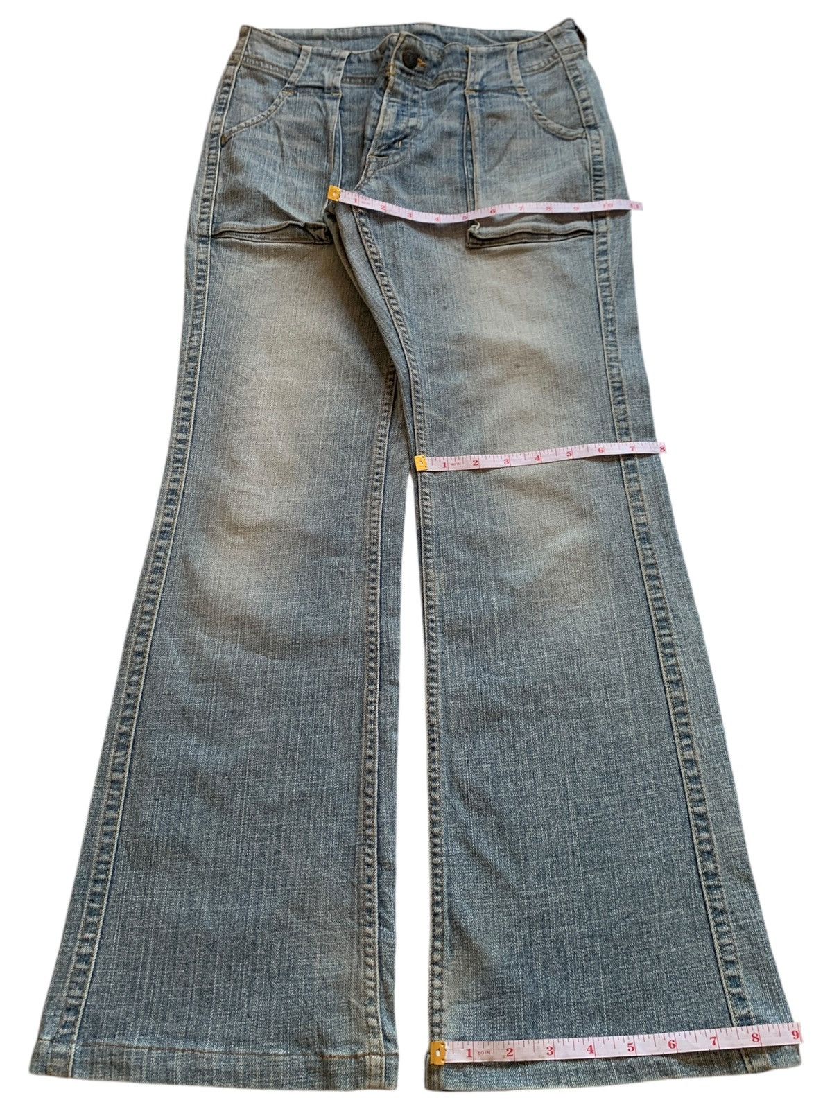 Japanese Brand Vintage Japanese Brand Faded Wash Fatigue Flare Jeans Size 27" / US 4 / IT 40 - 14 Thumbnail