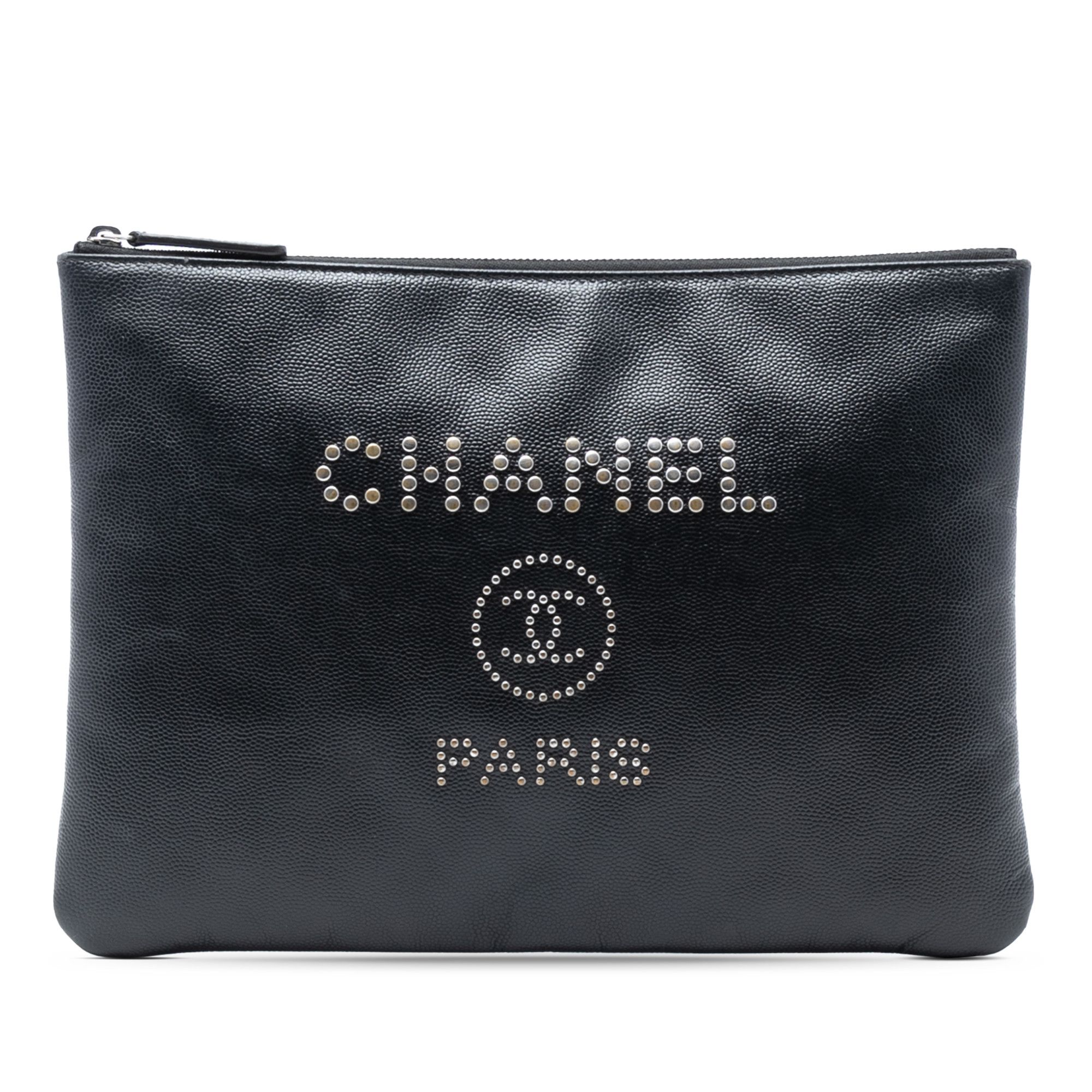 Chanel Chanel Medium Caviar Deauville Studded O Case Clutch Size ONE SIZE - 1 Thumbnail