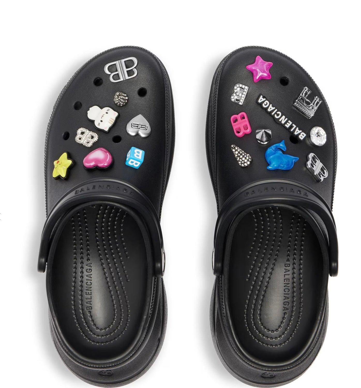 Balenciaga BALENCIAGA WOMEN'S CROCS™ MULE JIBBITZ™ IN BLACK SIZE 38 Size ONE SIZE - 4 Thumbnail