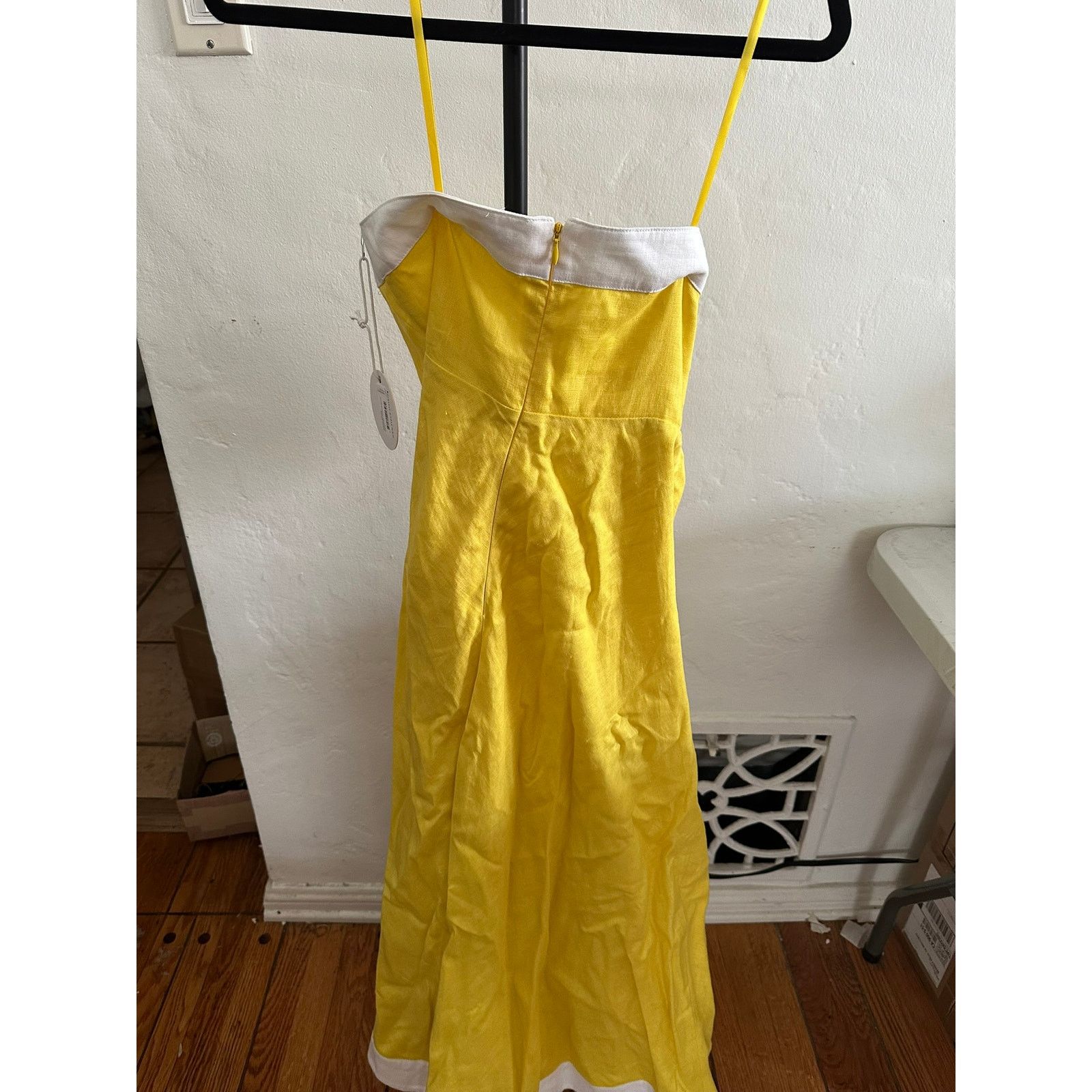 Staud STAUD Sirani Strapless Linen Dress Sunrise 6 Size M / US 6-8 / IT 42-44 - 2 Thumbnail