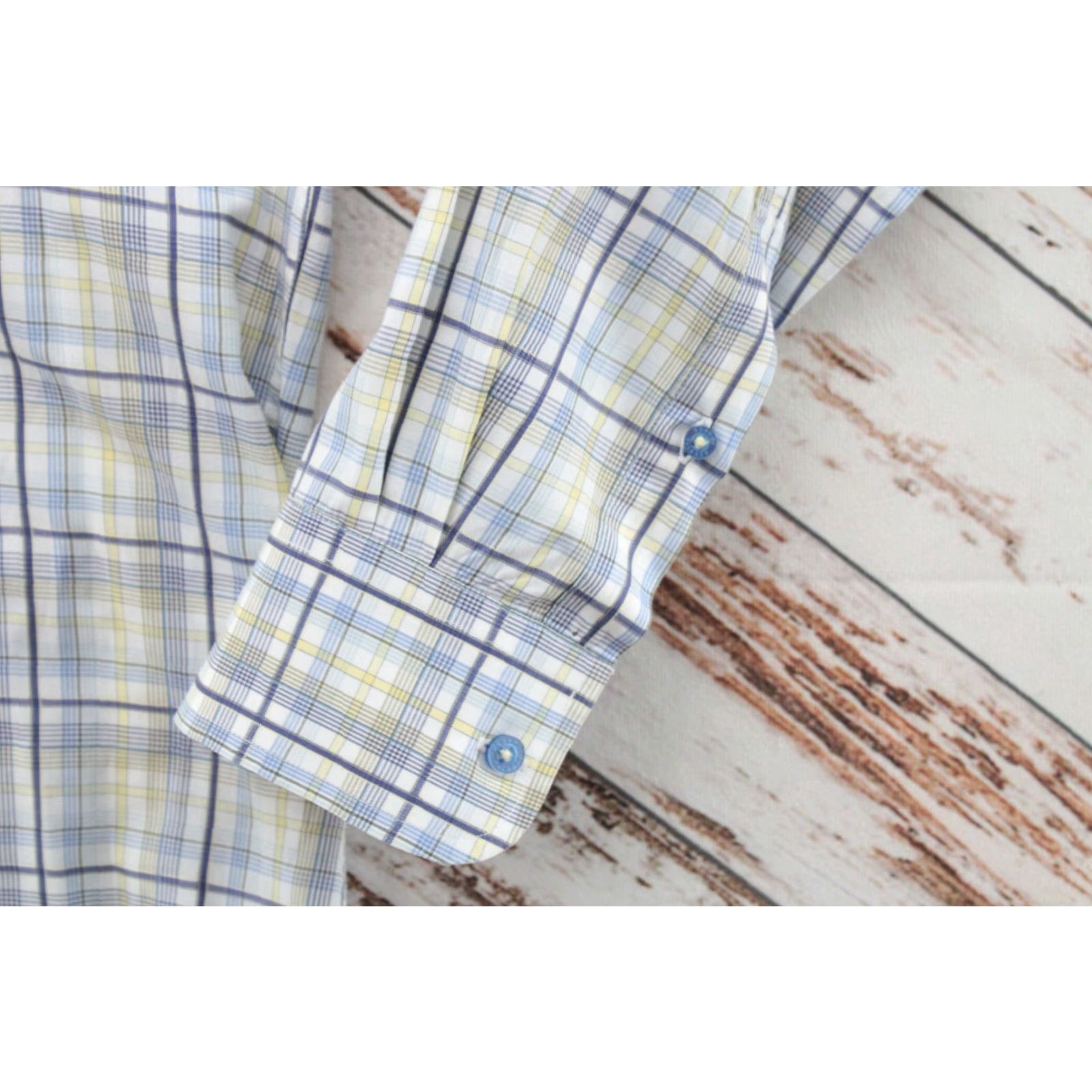 Robert Talbott VINTAGE Robert Talbott Carmel Shirt Mens L Blue Plaid Long Sleeve Cotton Stylish Size US L / EU 52-54 / 3 - 4 Thumbnail