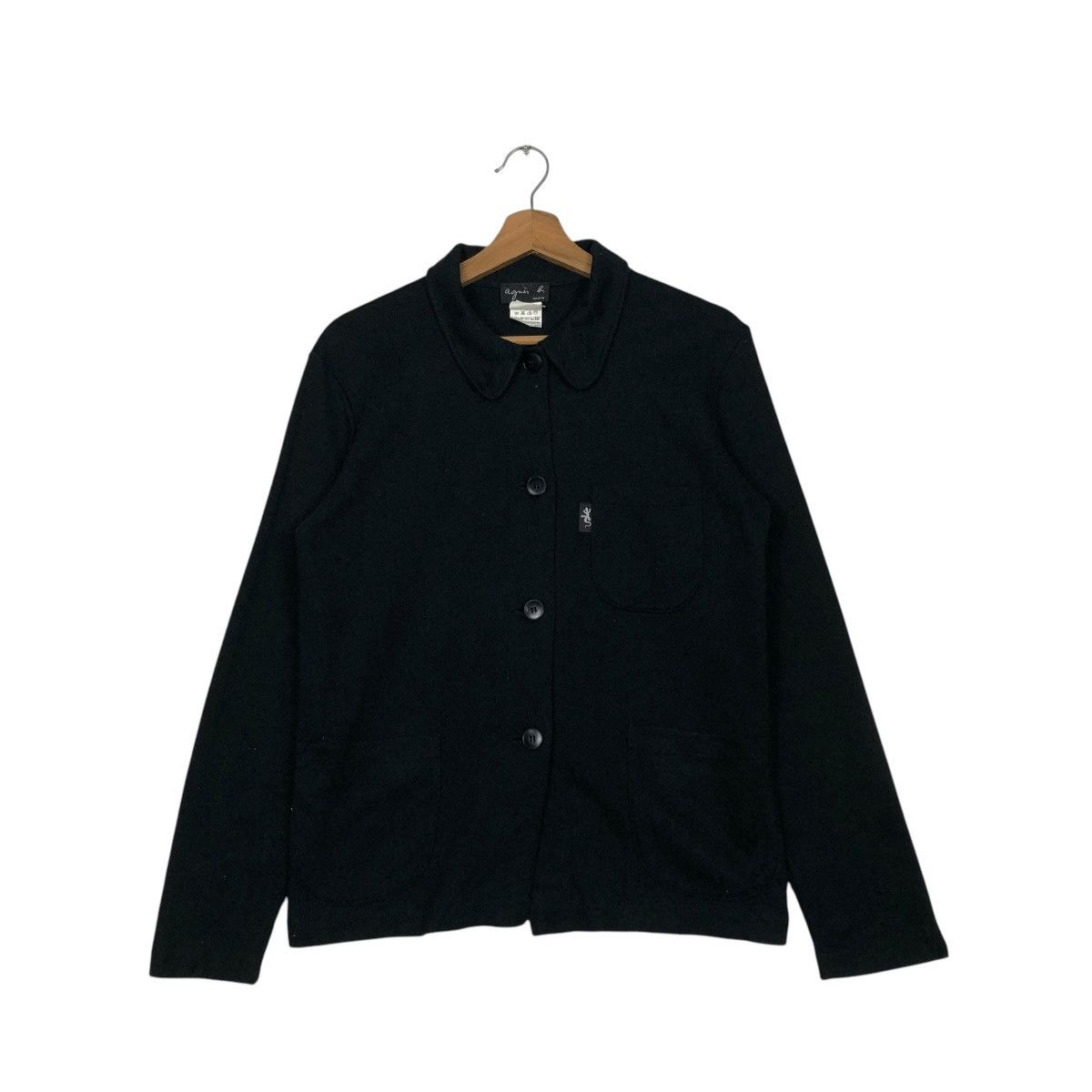 agnes b. 🔥RICH BLACK VINTAGE CHORE JACKET AGNES B. PARIS Size US S / EU 44-46 / 1 - 3 Thumbnail