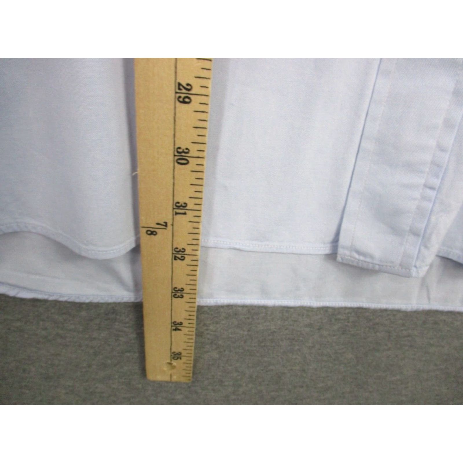 Vintage VINTAGE SHAIA'S Dress Shirt Men’s 16-32 Blue Classic Fit Dress Shirt Mens Regular 16.5 32 in Solid Button Down USA Size 46R - 6 Thumbnail