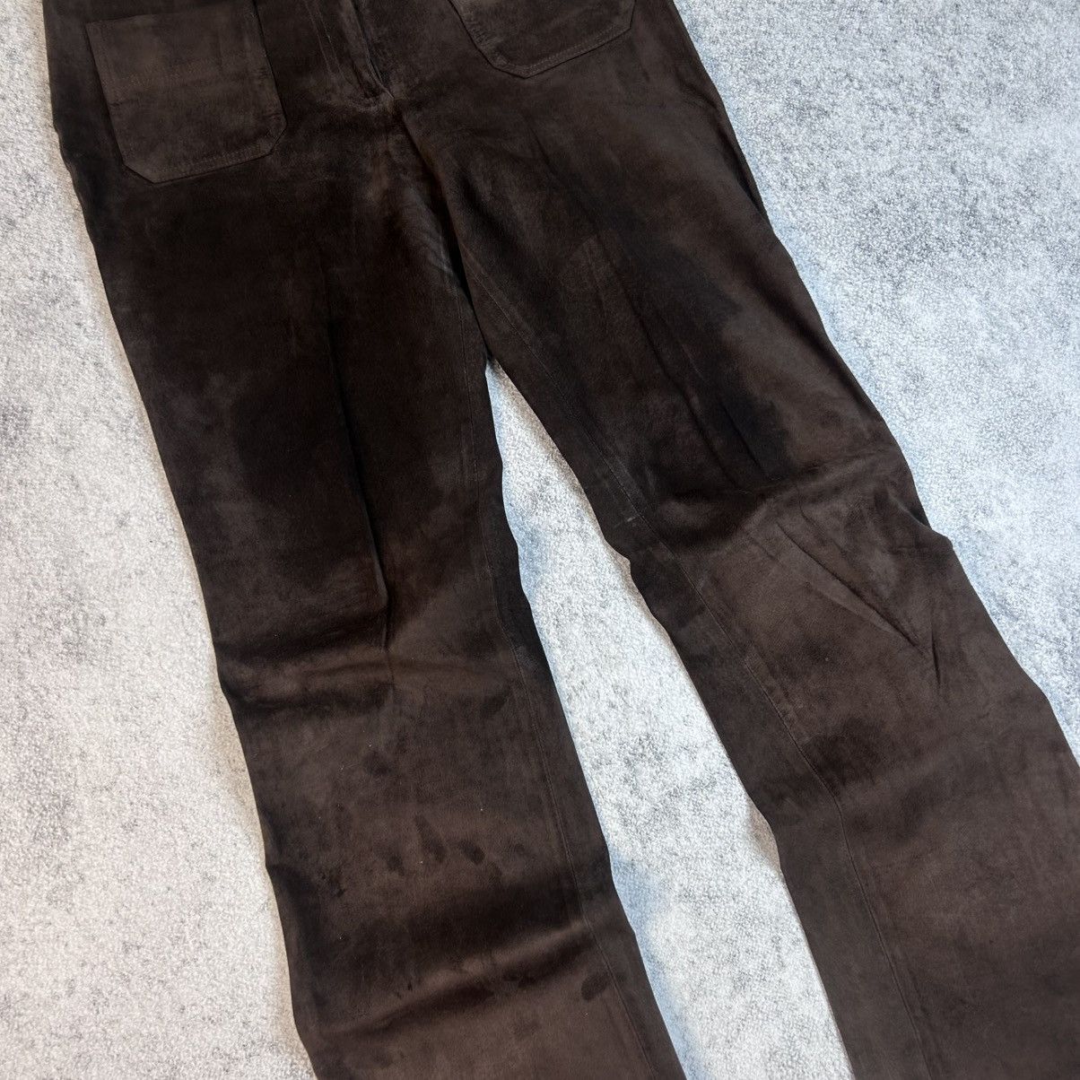 Jean Paul Gaultier RARE Vintage 90s Jean Paul Gaultier Jeans Velvet Brown Pants Size 34" / US 12 / IT 48 - 4 Thumbnail