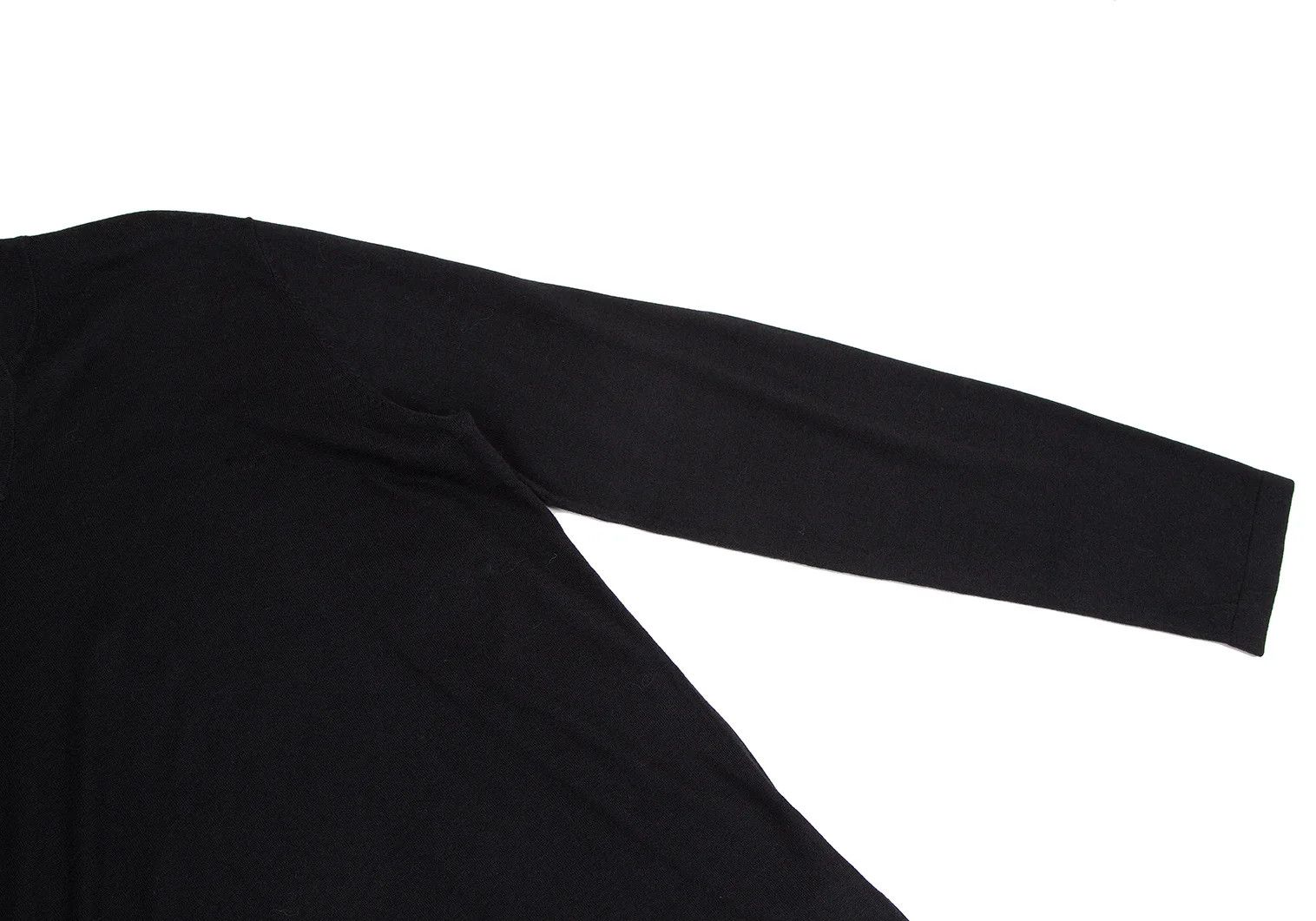 Emporio Armani Back Eagle Slit Neck Knit in Black Size 52 Size US L / EU 52-54 / 3 - 3 Thumbnail