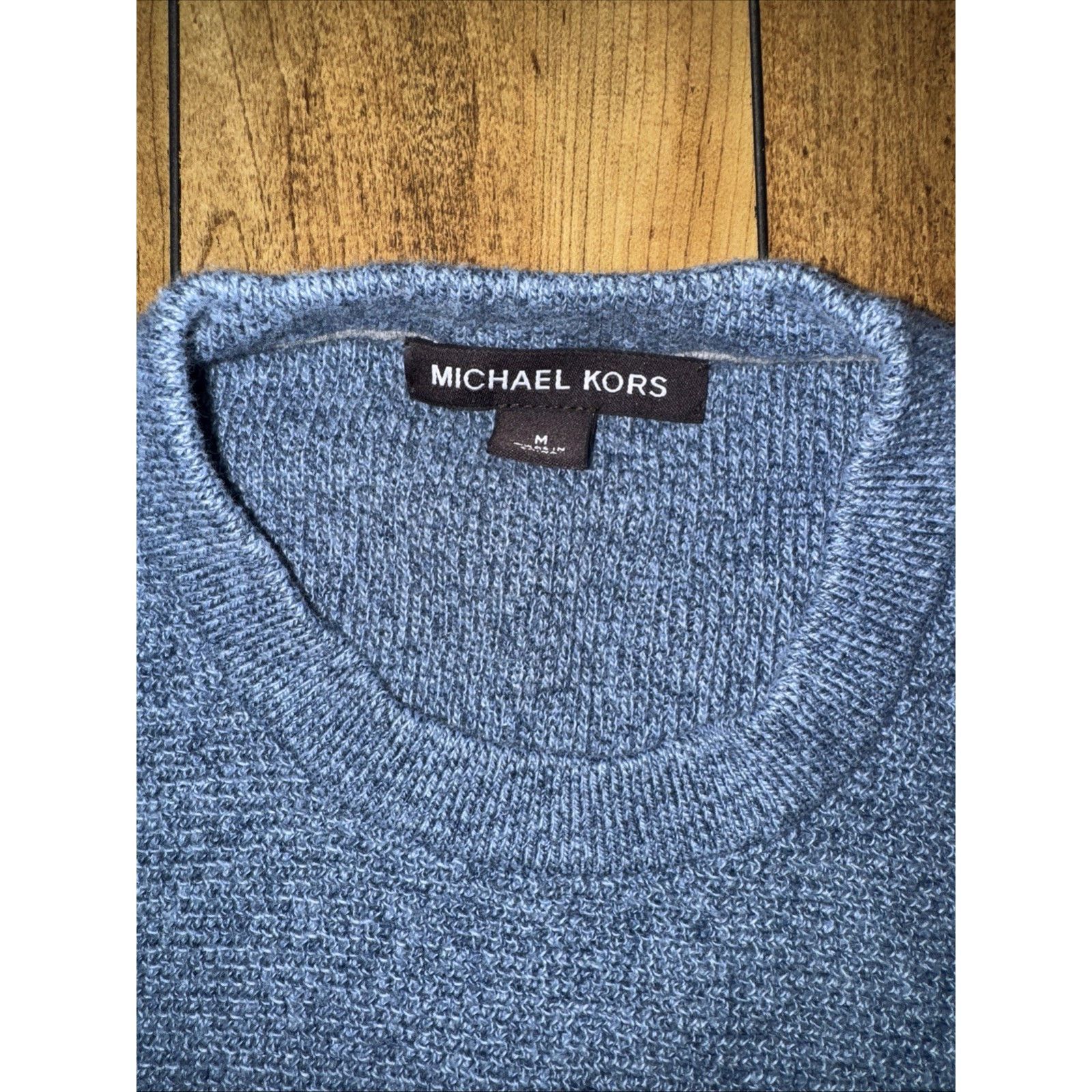 Michael Kors Michael Kors Blue Crewneck Midweight Sweater Medium 19x25 Size US M / EU 48-50 / 2 - 3 Thumbnail