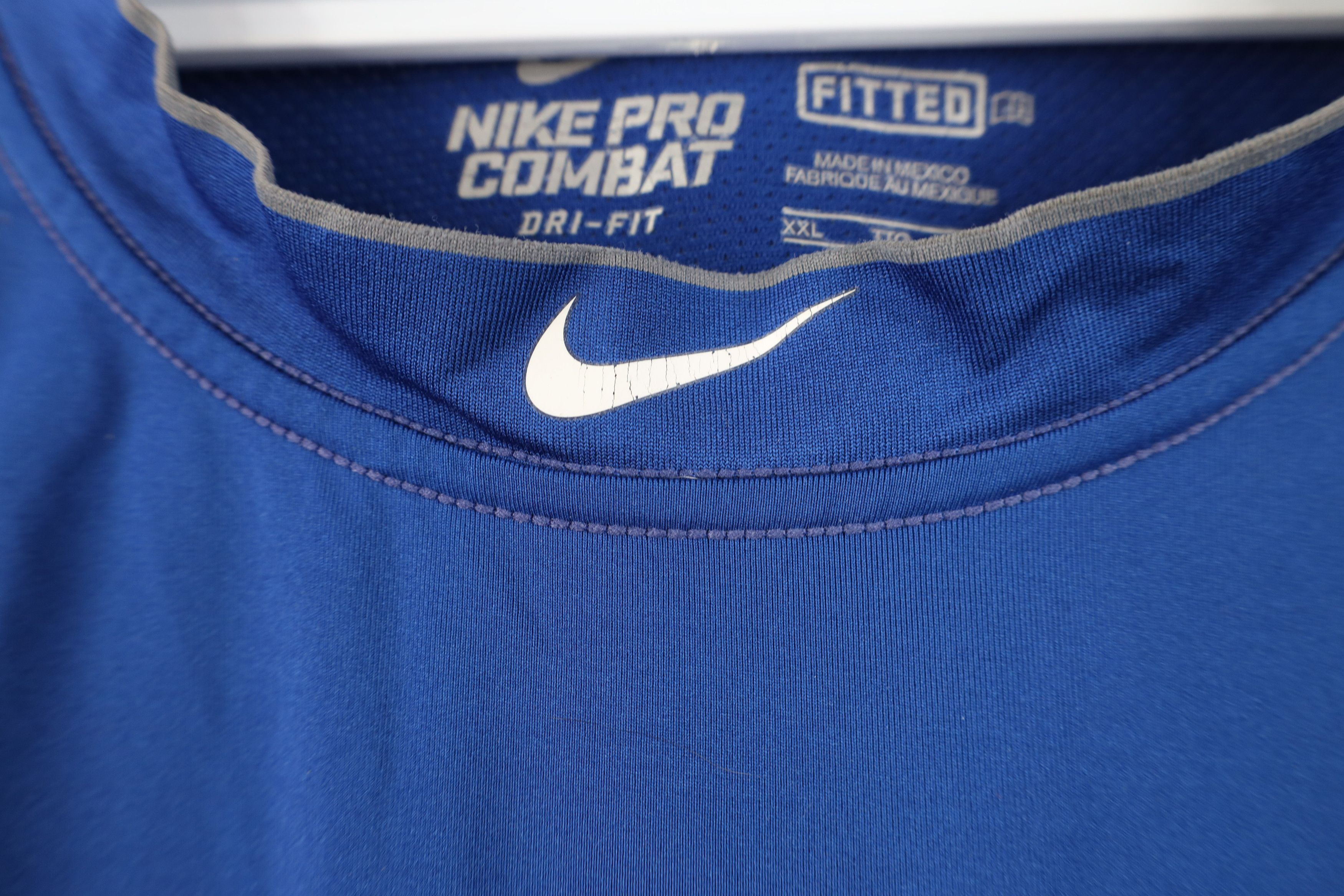 Nike Nike Pro Combat Chicago Cubs Baseball Fitted T-Shirt Blue Size US XXL / EU 58 / 5 - 5 Thumbnail