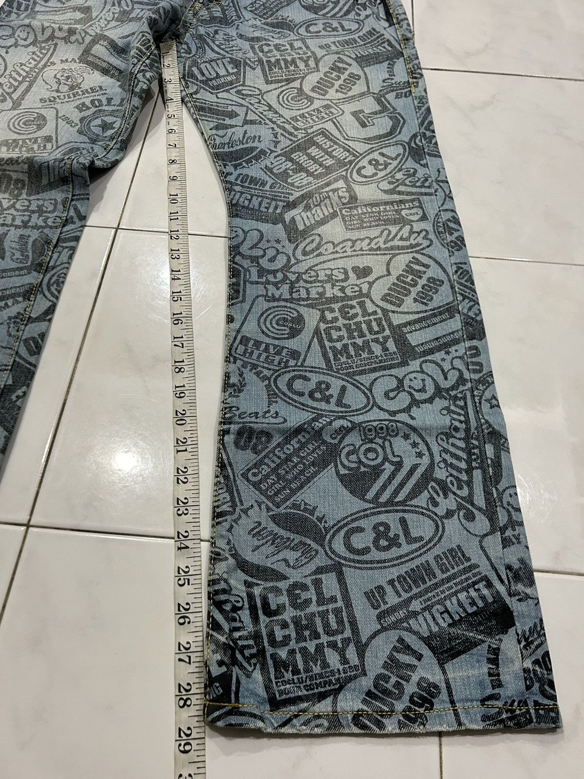 Japanese Brand Vintage Co&Lu Japan Printed All Over Jeans Size US 32 / EU 48 - 17 Thumbnail