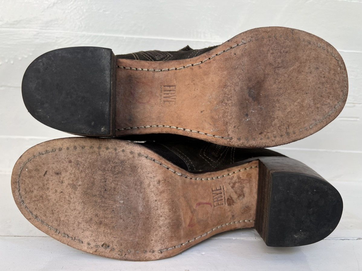 Frye Frye Sabrina Double Buckle Fatigue Leather Suede Boots Size US 10 / IT 40 - 11 Thumbnail