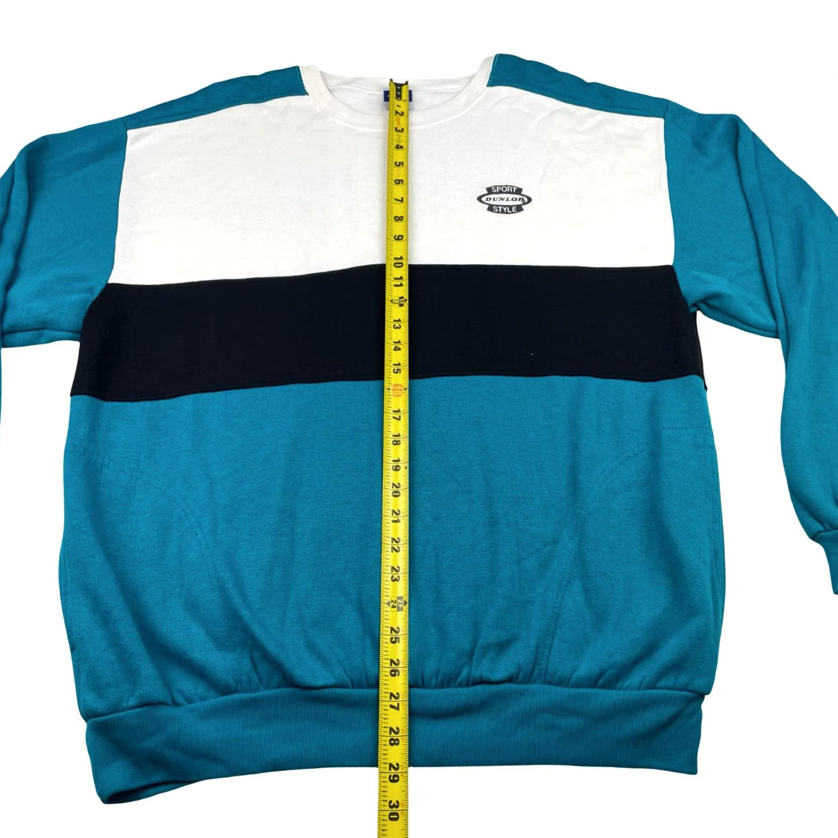 Dunlop VINTAGE Dunlop Men's Pullover Sweatshirt Crewneck XL Teal/White/Black 90s USA Size US XL / EU 56 / 4 - 5 Thumbnail