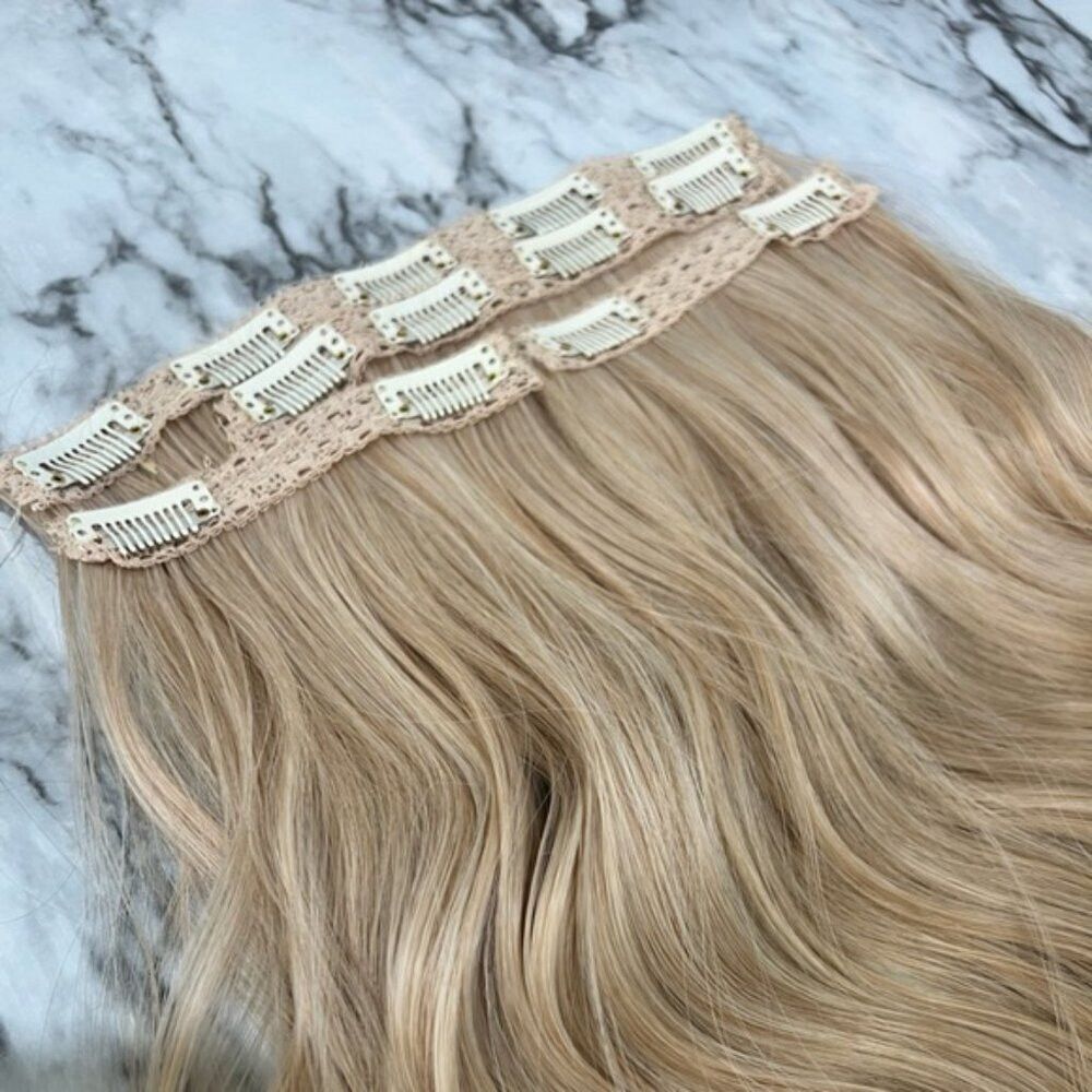 Other 20 IN VOLUMIZING WEFT CLIP IN SET LIGHT BLONDE CURLY WAVE H Size ONE SIZE - 5 Thumbnail