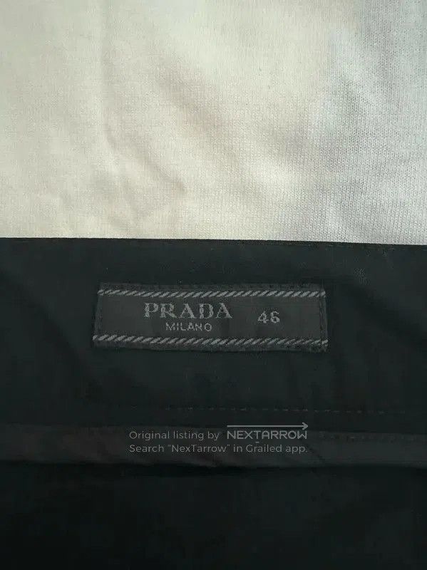 Prada Prada Black Embroidered Logo Relaxed Pants. Size US 30 / EU 46 - 4 Thumbnail