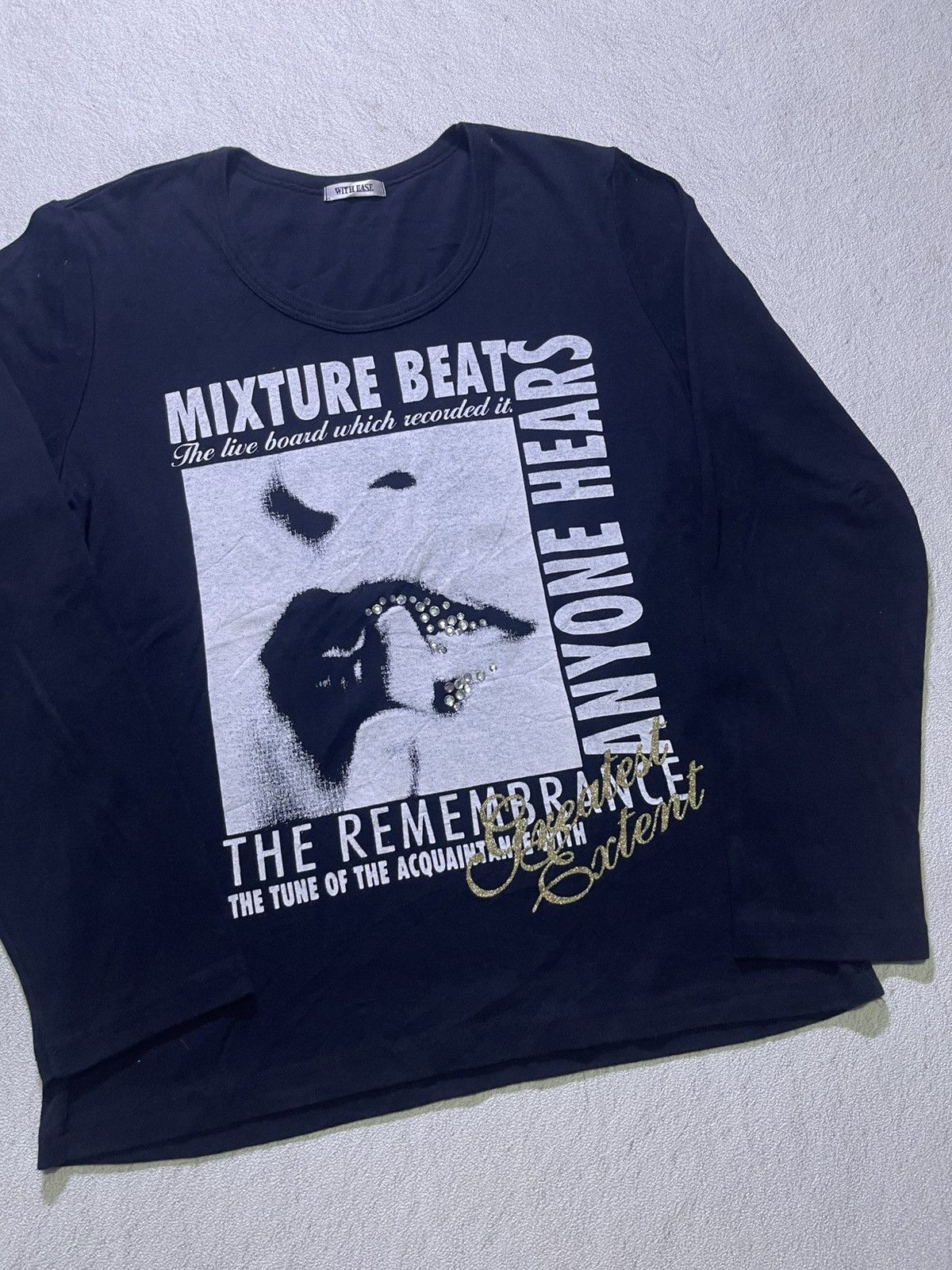 Japanese Brand Y2K WITH EASE long sleeve tshirt Size US M / EU 48-50 / 2 - 2 Thumbnail