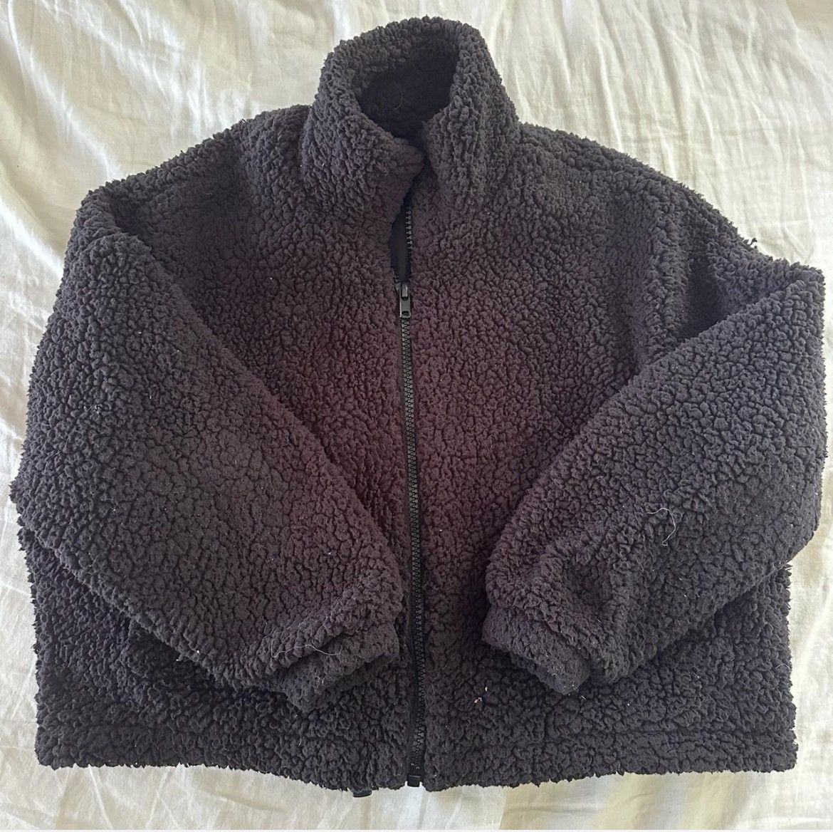 Urban Outfitters Urban Outfitters Black Sherpa Jacket Size S / US 4 / IT 40 - 1 Thumbnail