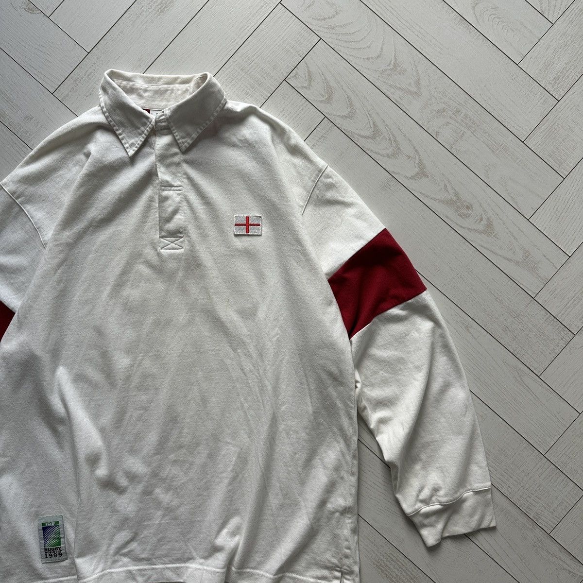 Canterbury of New Zealand Vintage 90s England Rugby jersey IRB world cup 1999 rare UK Size US L / EU 52-54 / 3 - 2 Thumbnail