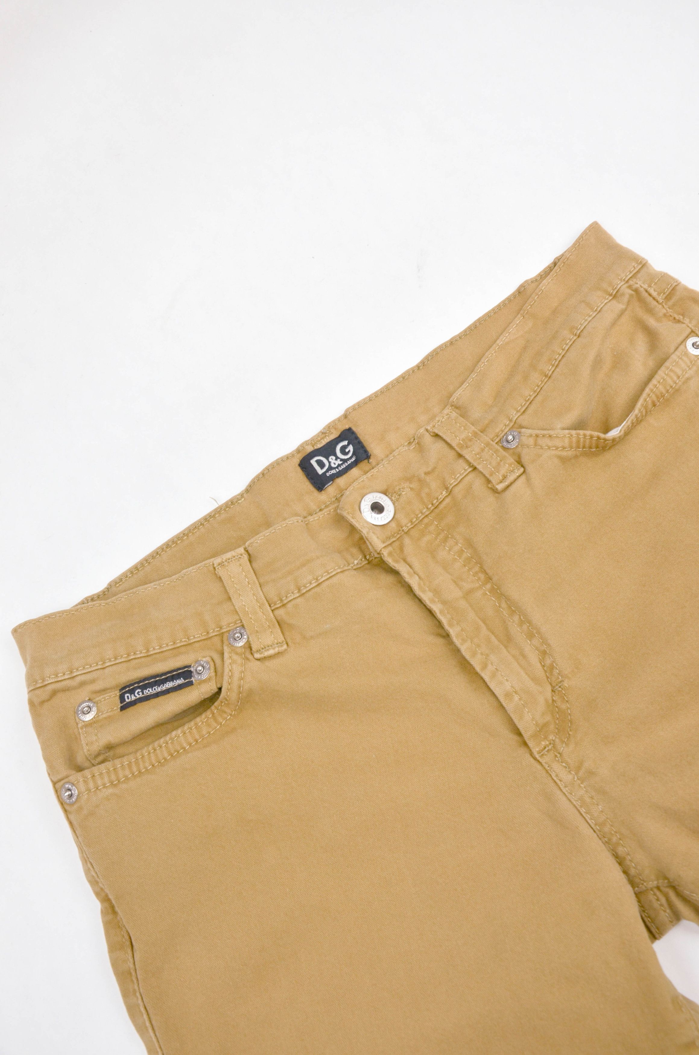 Dolce & Gabbana D&G Dolce & Gabbana Beige Straight-Leg Jeans 29 Size 29" - 3 Thumbnail