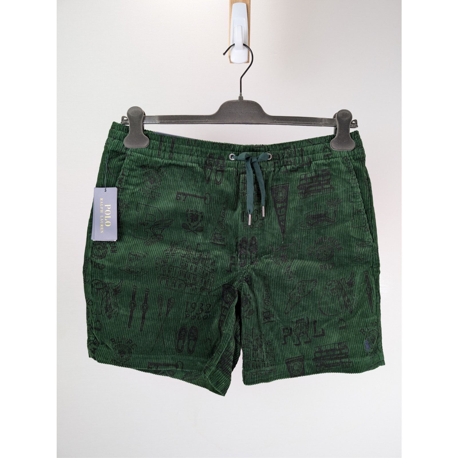 Polo Ralph Lauren o1rshd1 CC20 Velvet Shorts in Green Size US 32 / EU 48 - 2 Thumbnail