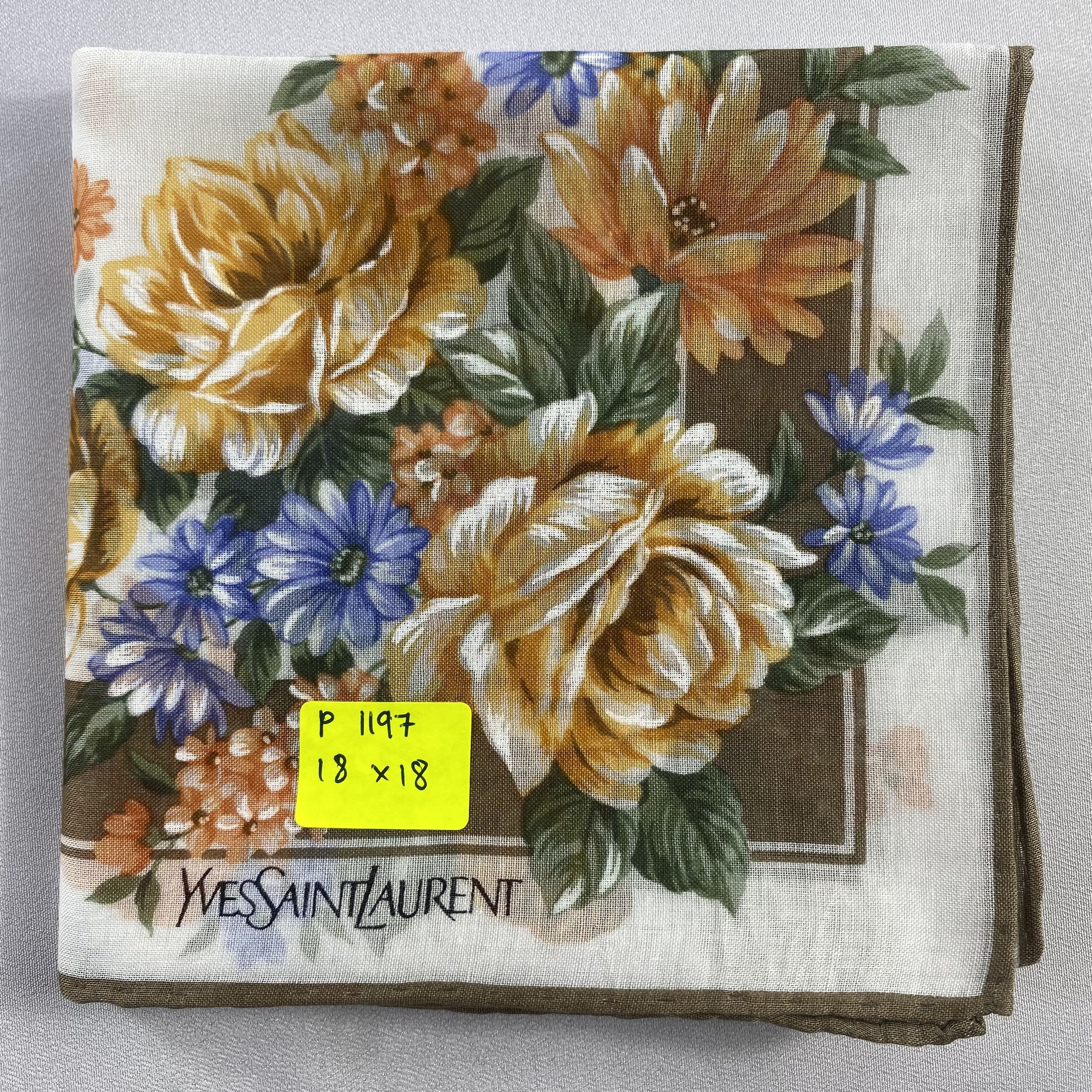 Vintage Yves Saint Laurent Handkerchief / Neckerchief-P1197 Size ONE SIZE - 5 Thumbnail