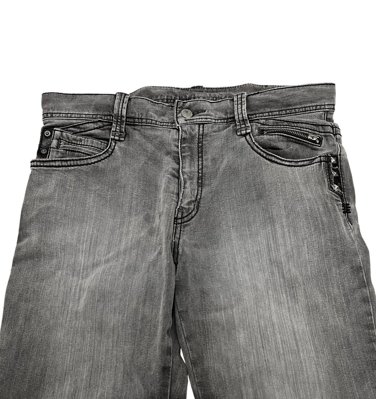 If Six Was Nine × Japanese Brand × Le Grande Bleu (L.G.B.) Blackpia - japanese flared laces up denim pants Size US 31 - 6 Thumbnail