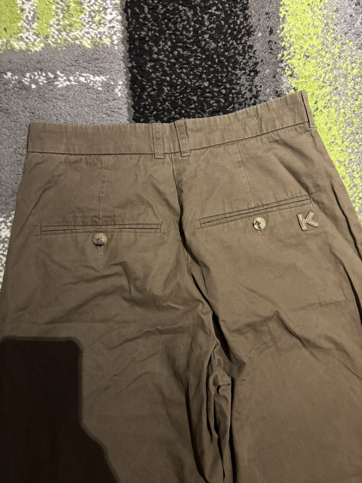 Kenzo Kenzo Carrot-Fit Pants – Brown/Kaki Size 25" / US 0 / IT 36 - 3 Thumbnail