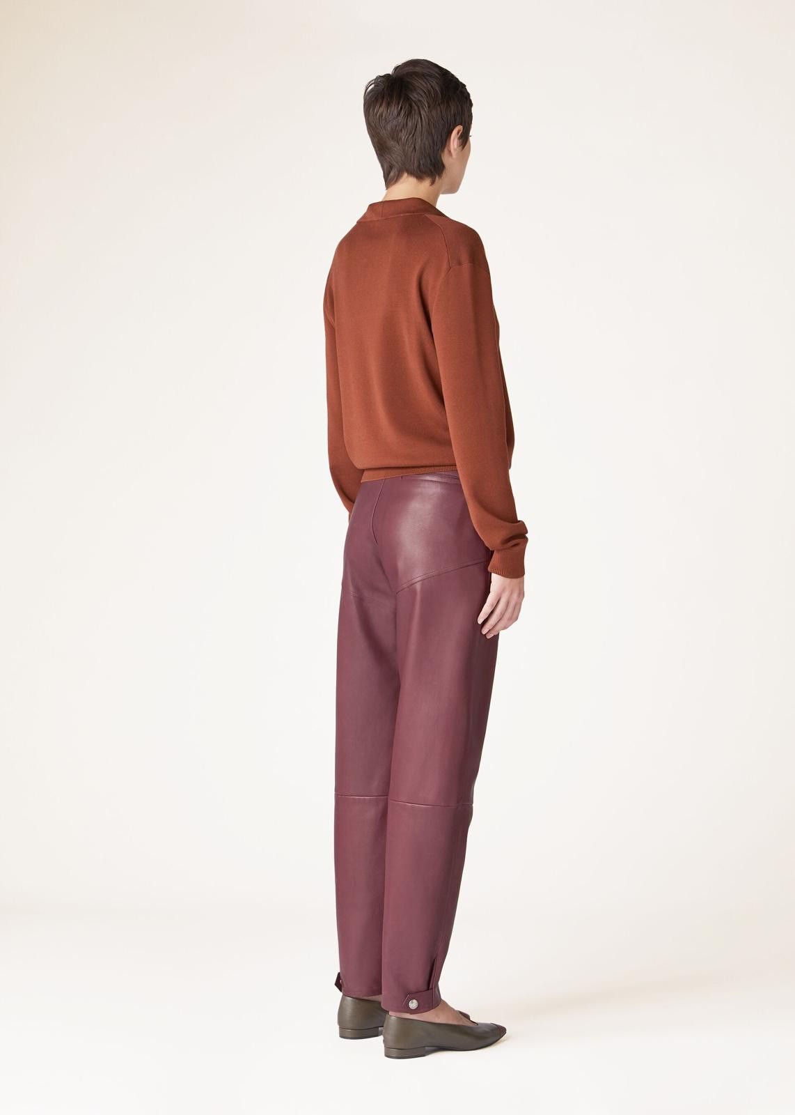 Loro Piana o1srvl11e0425 FAO0494 Kendrick Pant in Burgundy Size 26" / US 2 / IT 38 - 5 Thumbnail