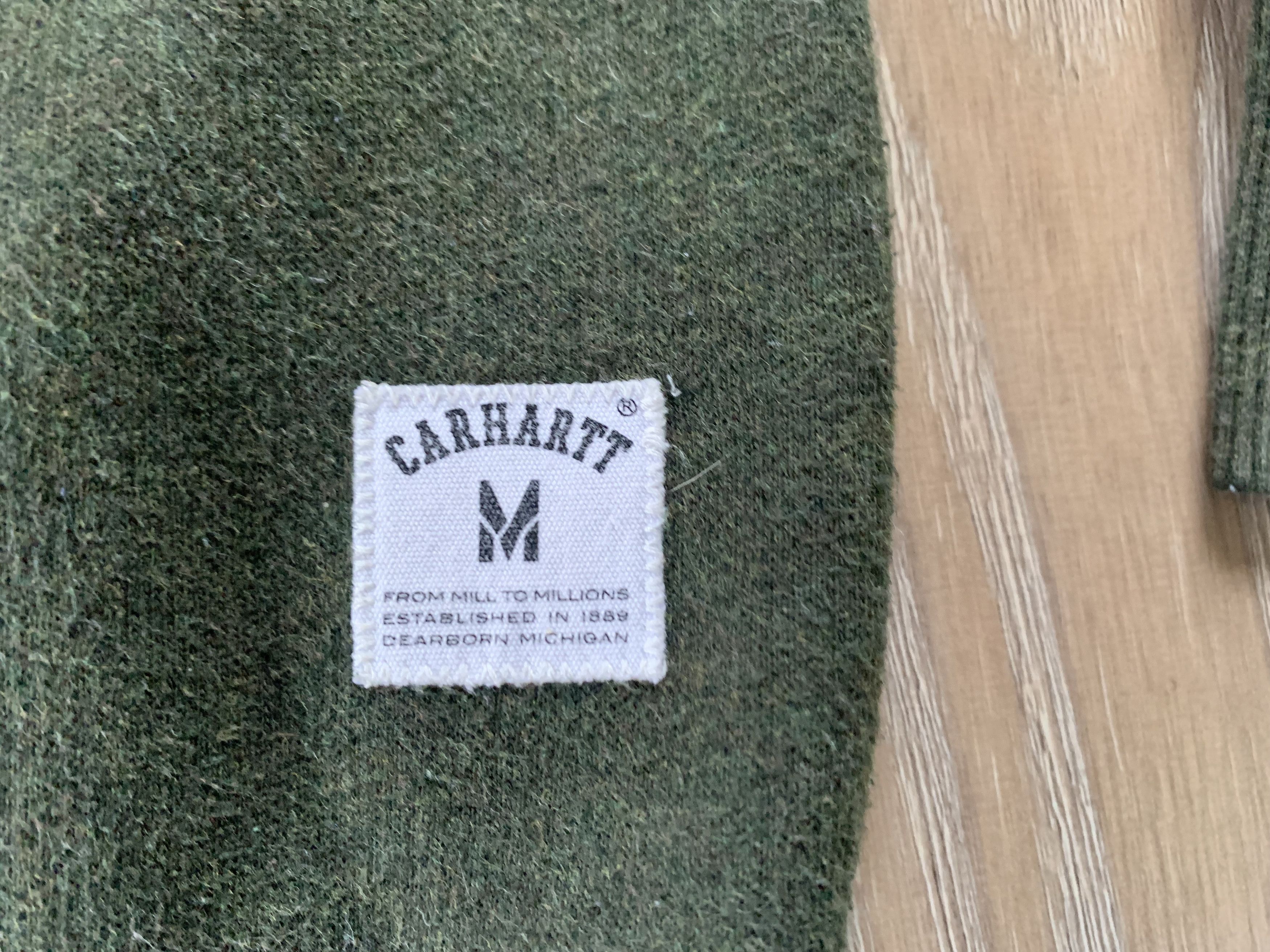 Carhartt × Vintage Carhartt Holbrook Khaki Cotton Sweater Size US M / EU 48-50 / 2 - 6 Thumbnail