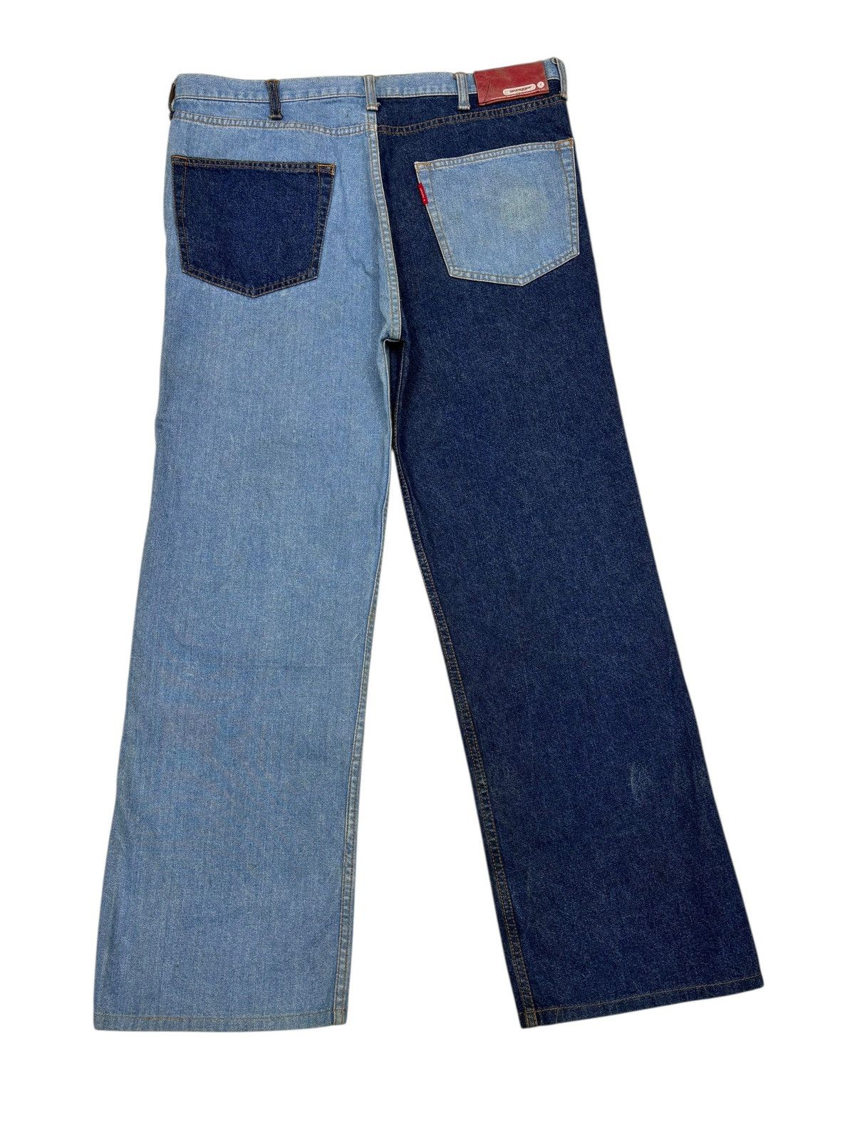 PHENOMENON SWAGGER 🇯🇵 RECONSTRUCTED PATCHWORK BAGGY JEANS Size US 34 / EU 50 - 3 Thumbnail