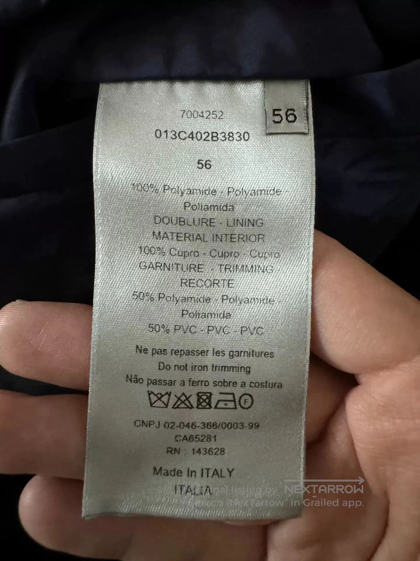 Dior dior logo windbreaker jacket for men. Size US XXL / EU 58 / 5 - 4 Thumbnail