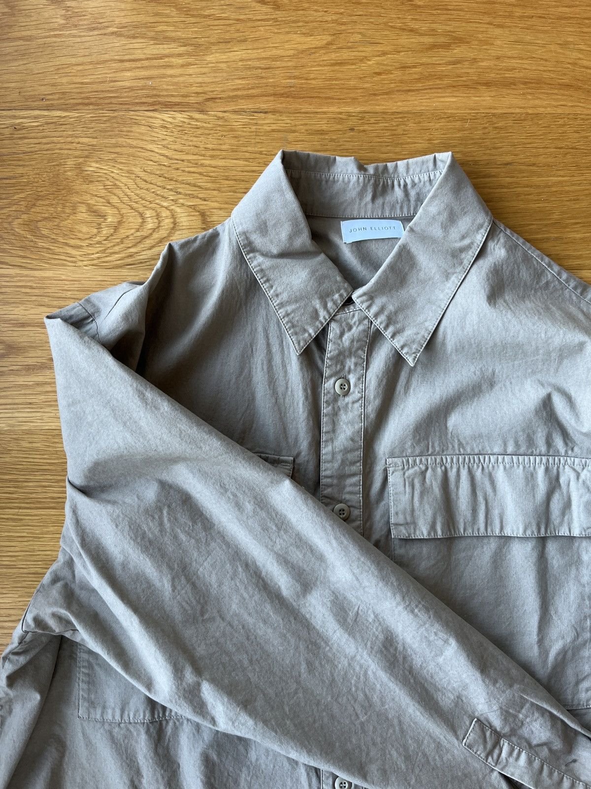 John Elliott Cotton Himalayan Work Shirt - Tan - Size 1 (Small) Size US S / EU 44-46 / 1 - 10 Thumbnail