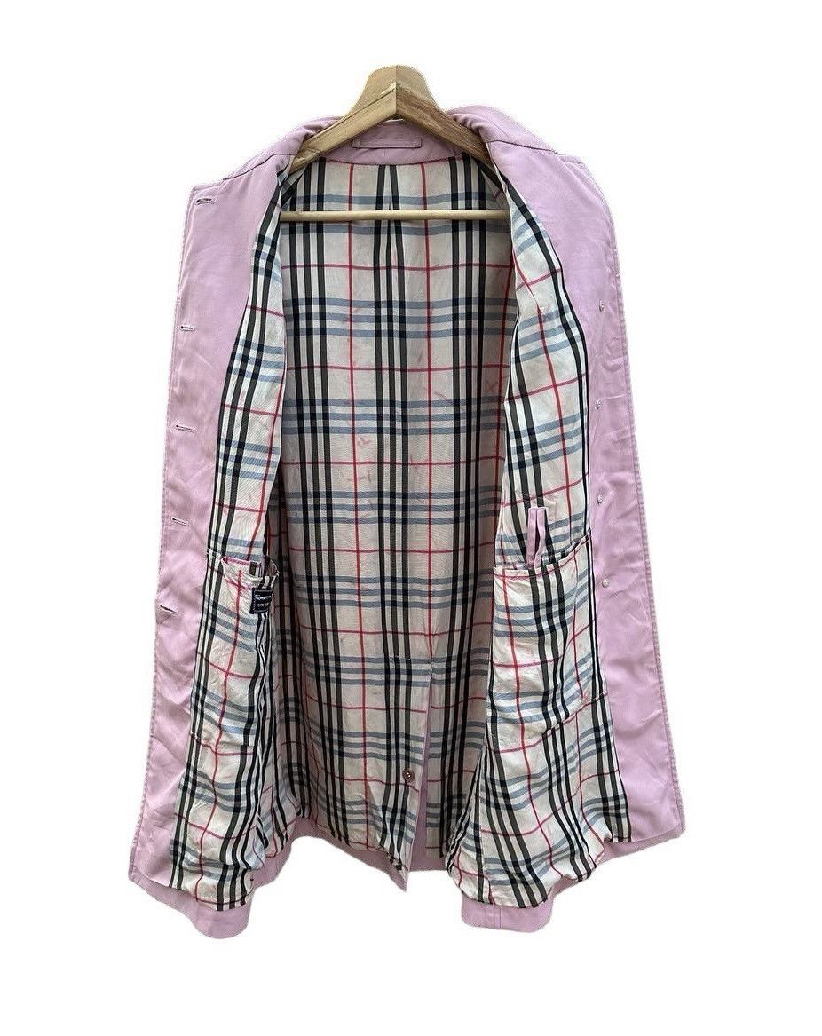 image of Burberry's Novacheck Overcoats in Pink, Men's (Size Small)