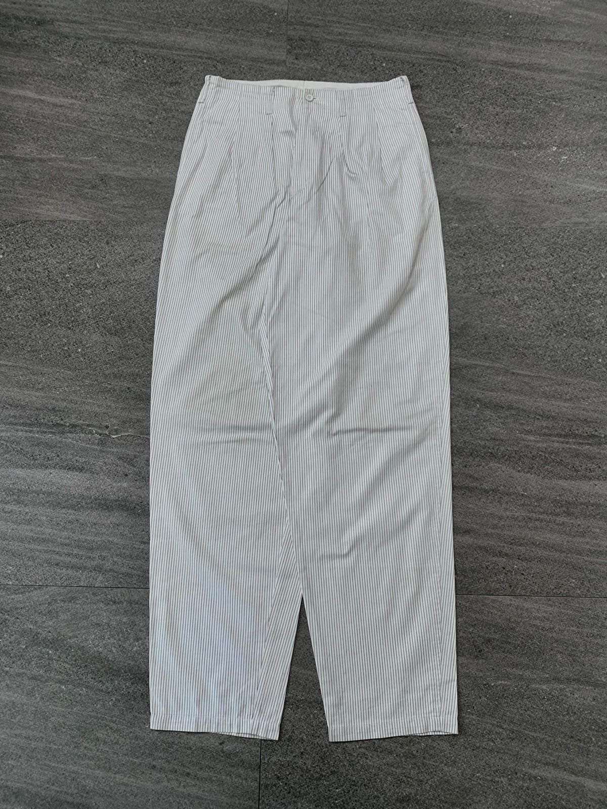 Yohji Yamamoto FREE TAX! Striped Wideleg Ballon Trousers- 29” Size US 29 - 2 Thumbnail