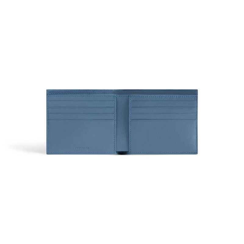 Balenciaga o1srvl11e0226 Size: OS / Cash Square Folded Wallet In Blue Size ONE SIZE - 2 Thumbnail
