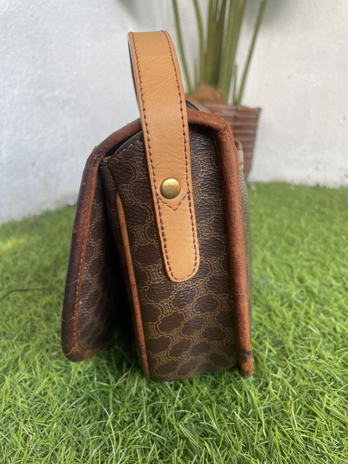 Celine Authentic CELINE Leather Vintage Macadam shoulder Size ONE SIZE - 4 Thumbnail