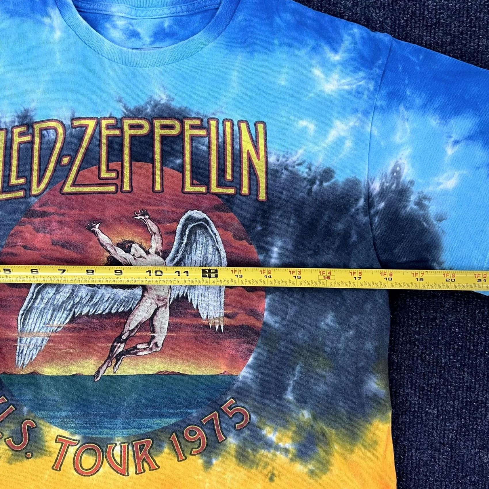 Vintage Led Zeppelin Shirt Mens M Tie Dye U.S. Tour 1975 Icarus Graphic Tee T-Shirt Size US M / EU 48-50 / 2 - 4 Thumbnail