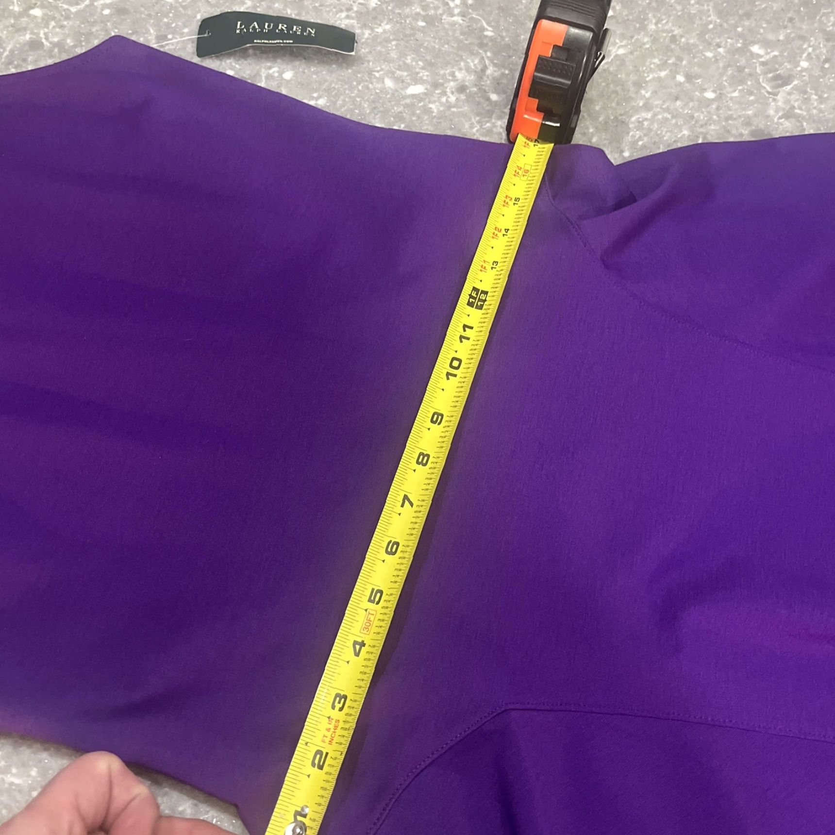 Ralph Lauren Ralph Lauren Dress A-Line Sleeveless Plum Black Faux Leather Trim Ponte Above Knee Size M Women Size M / US 6-8 / IT 42-44 - 7 Thumbnail